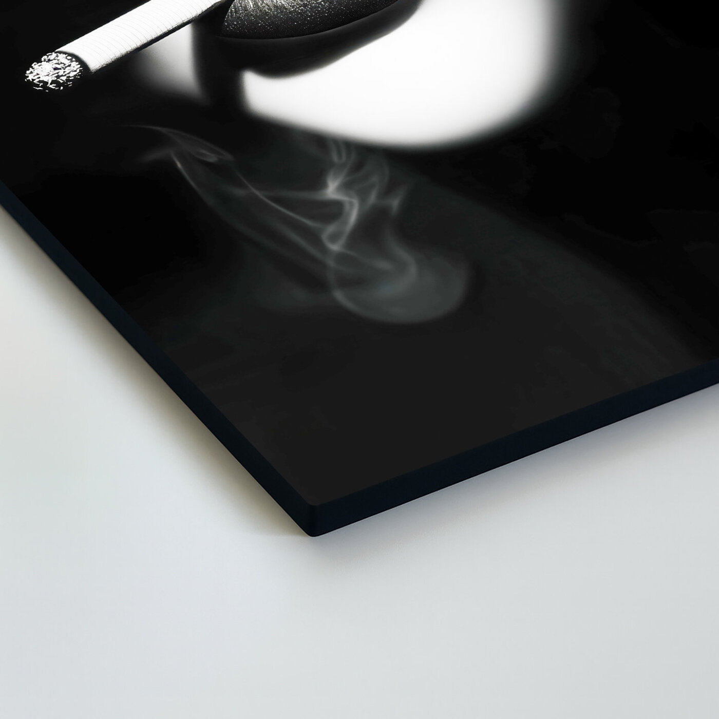 Black and white glamour image - Woman with a cigarette