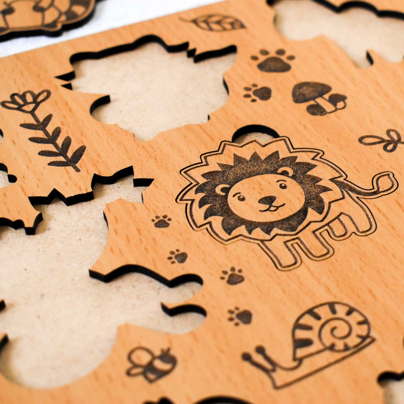 Drevená Montessori hračka - Zvieratká | Buk