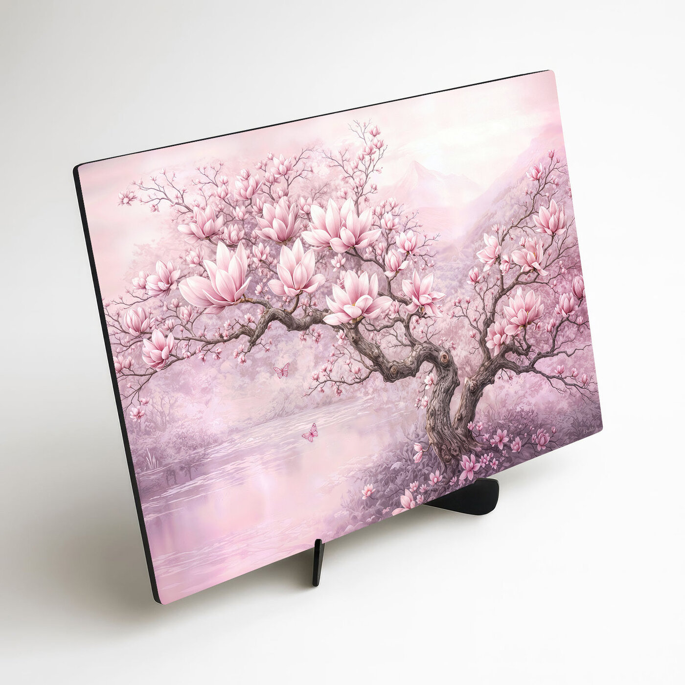 Drevený obraz - Magnólia v rozkvete