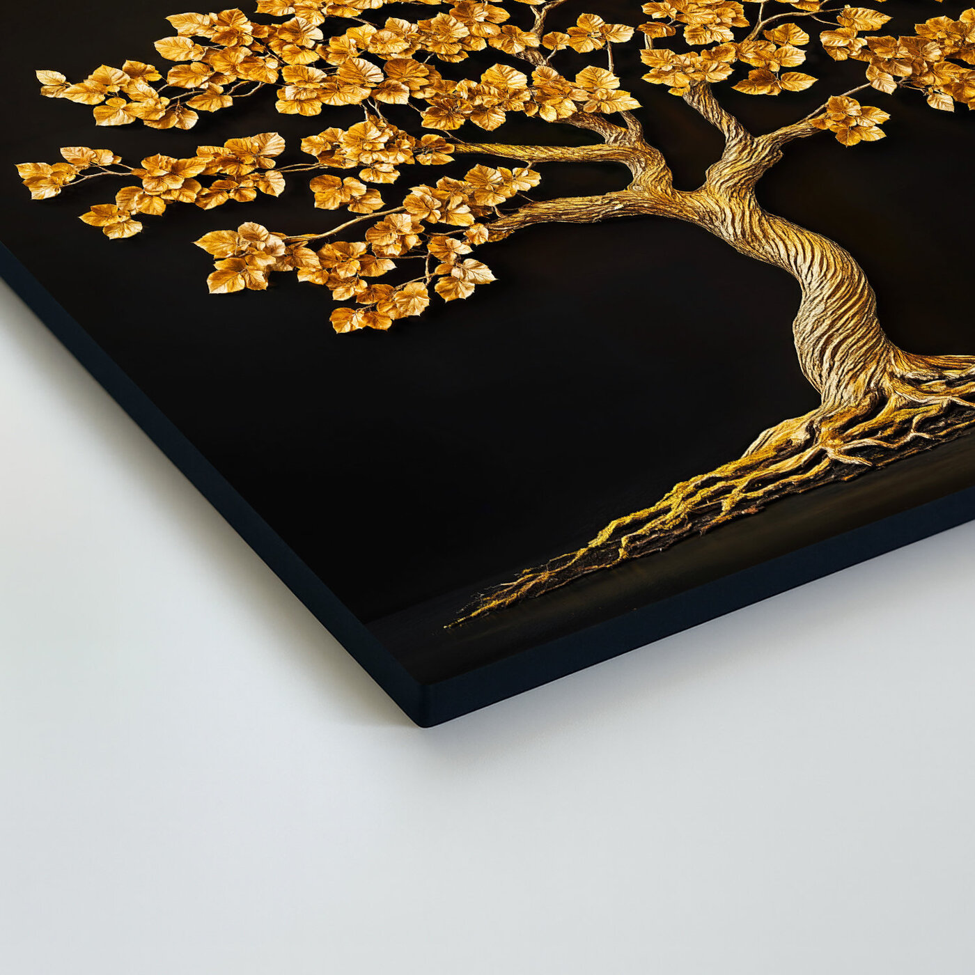 Golden Tree of Happiness on the Wall