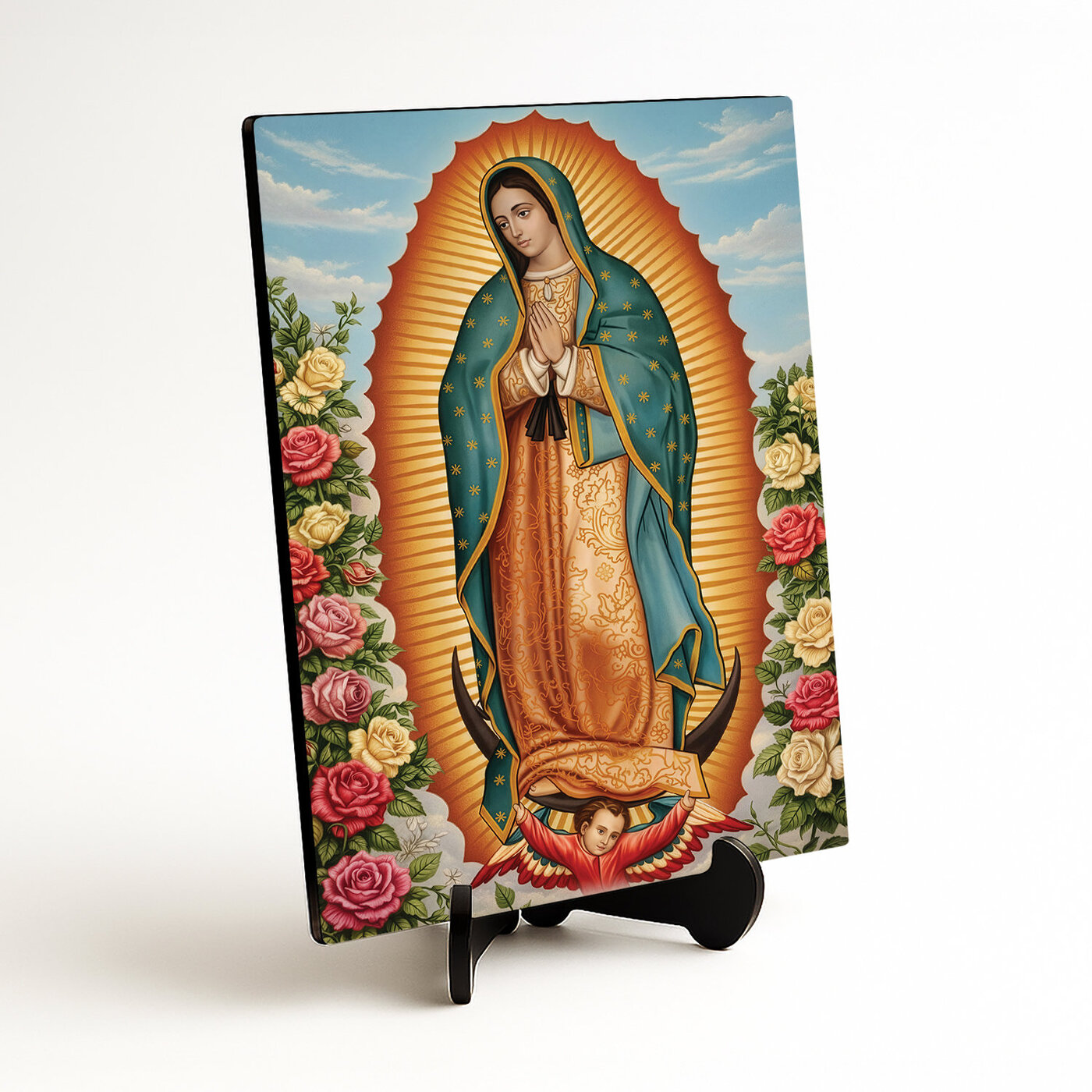 Dřevěný obraz - Guadalupská Panna Maria