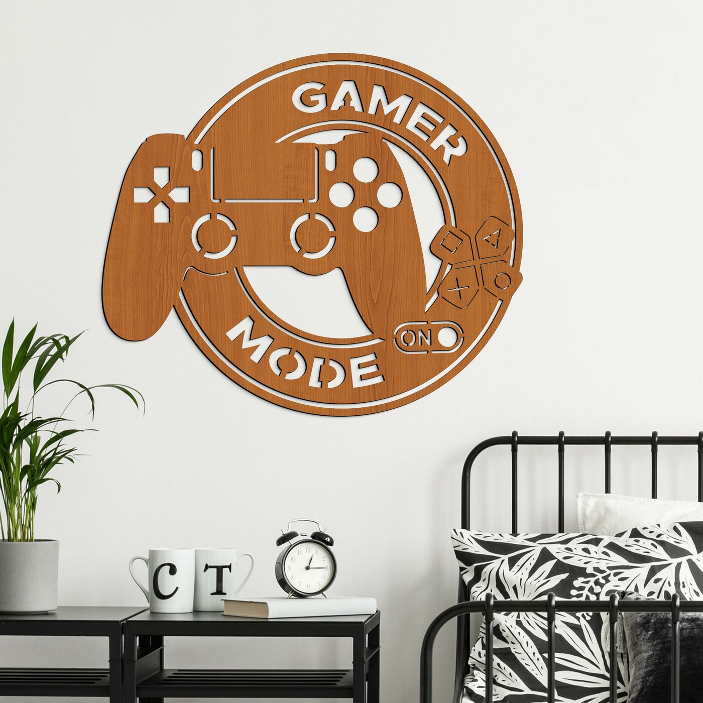 Drevený 3D obraz - Gamer mode ON | Čerešňa