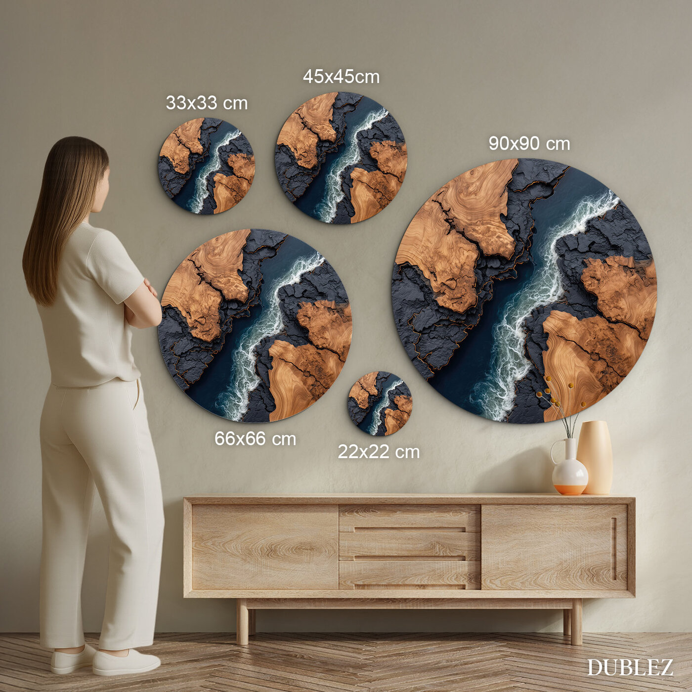 Wooden picture - Birth of the river