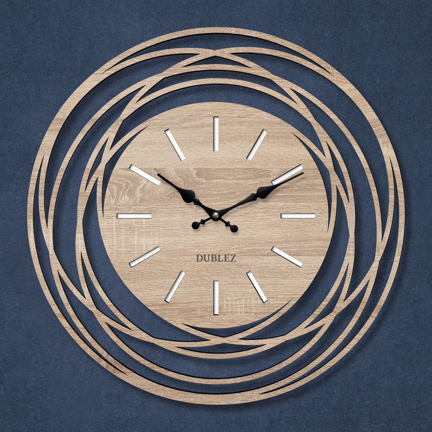 Modern wooden clock - Orbit | Oak Sonoma