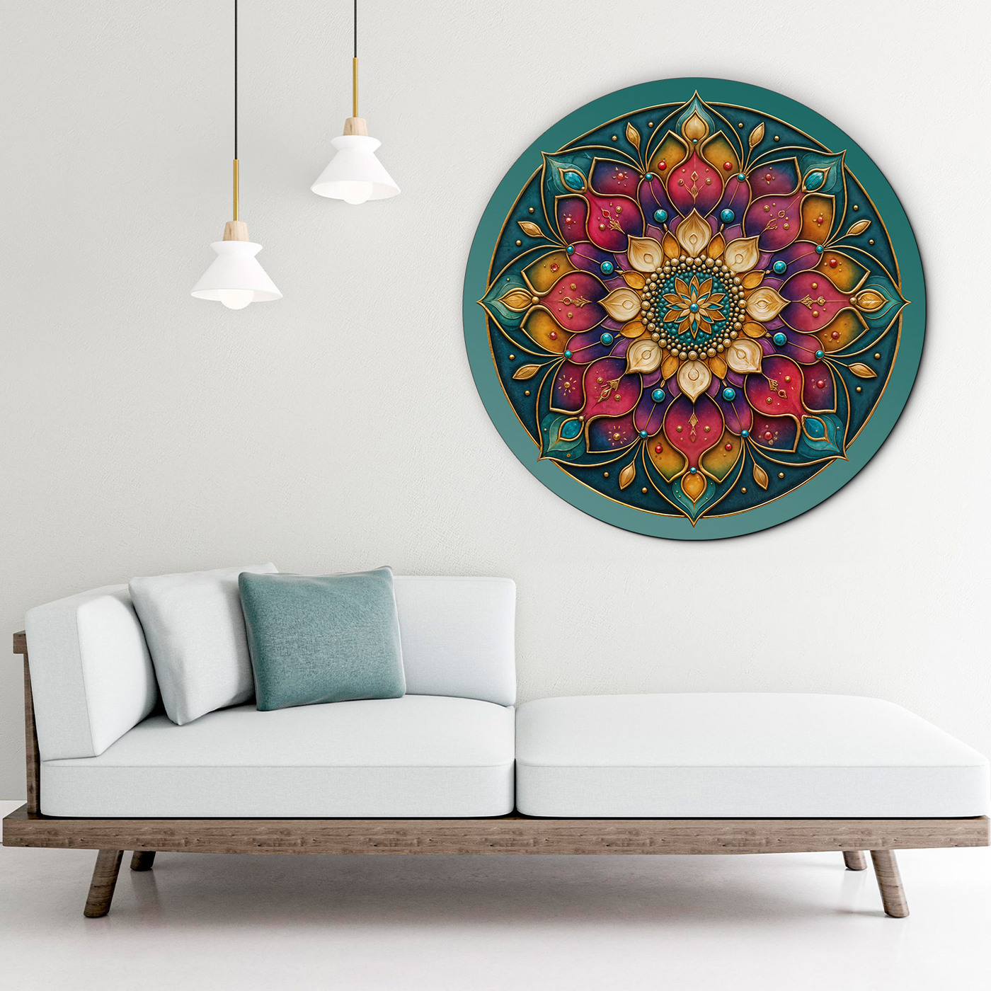 Tablou din lemn cu mandala - Impresionant