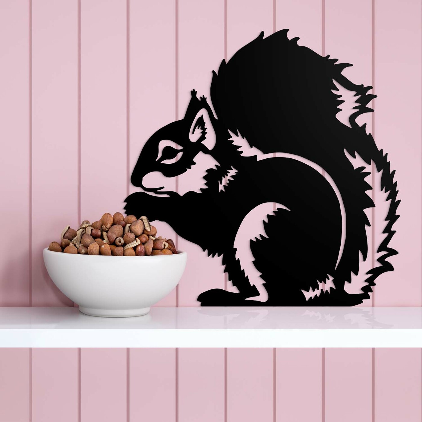 Wooden Sticker - Squirrel | Black