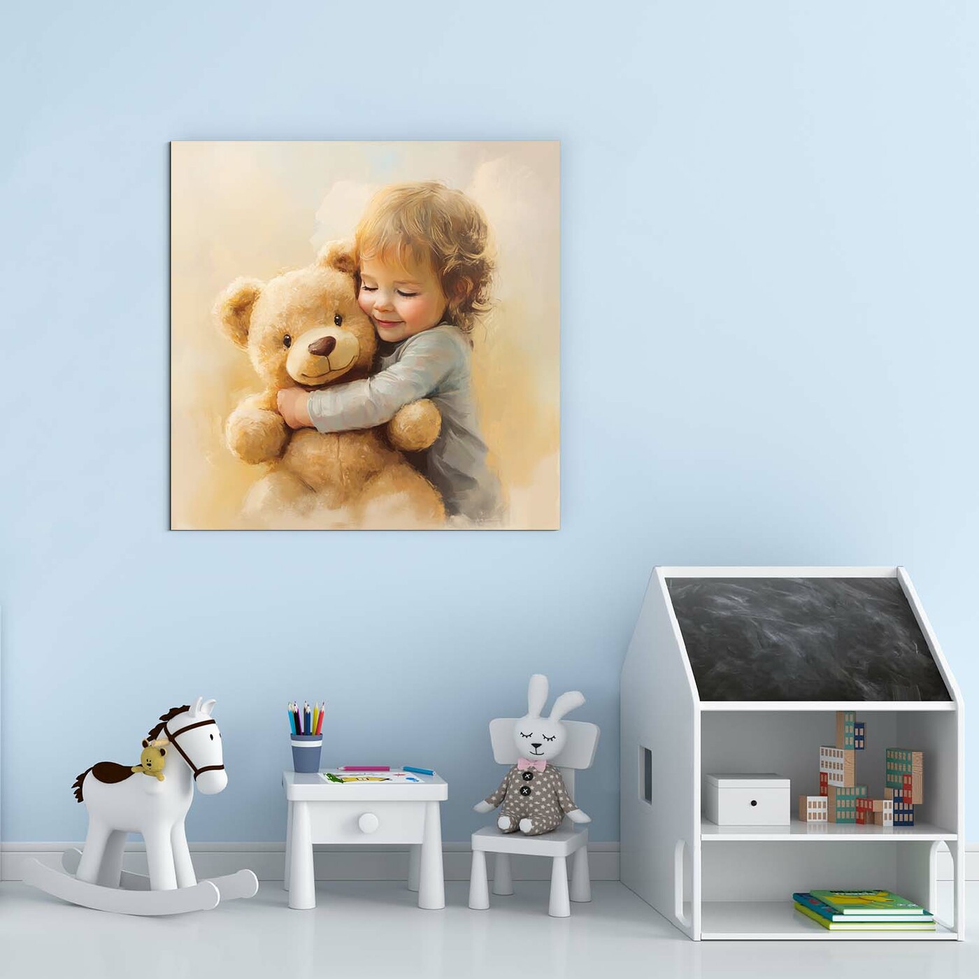 Children&#039;s Colorful Wall Art - Teddy Bear