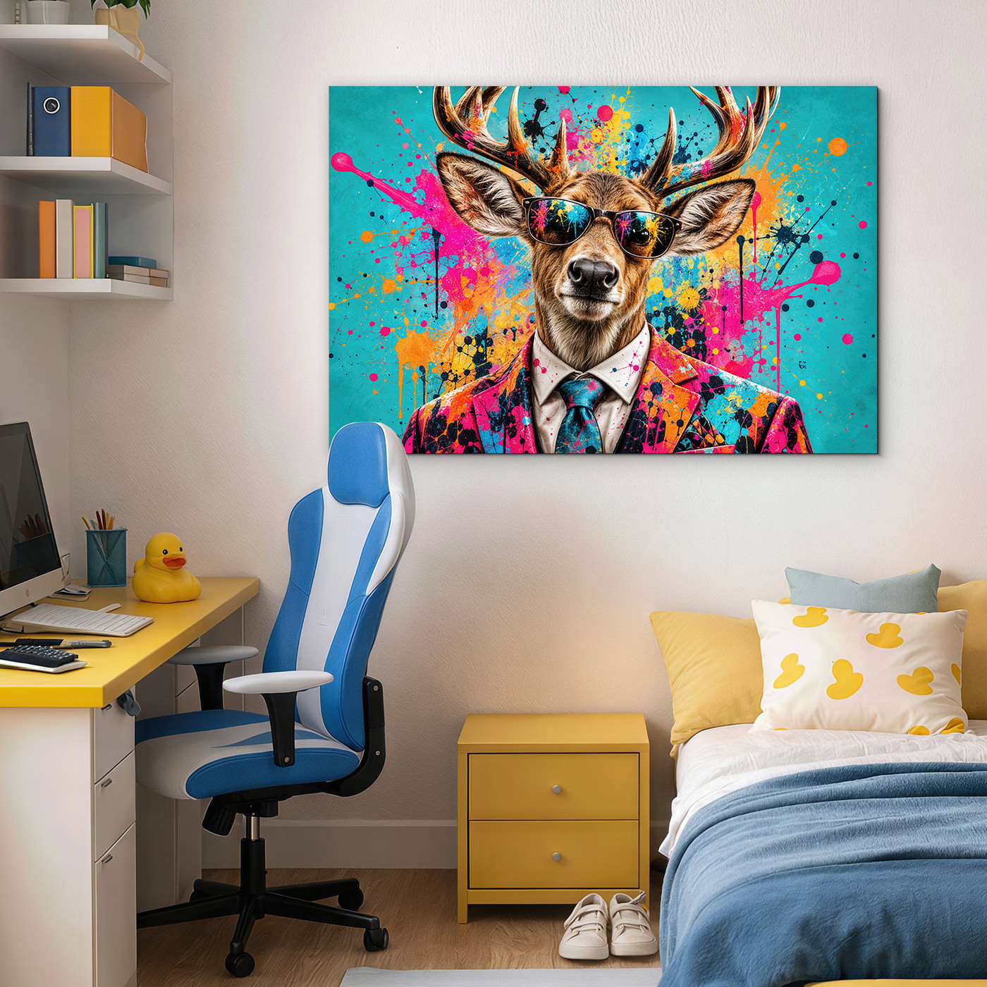 Pop art obraz - Jeleň Gentleman