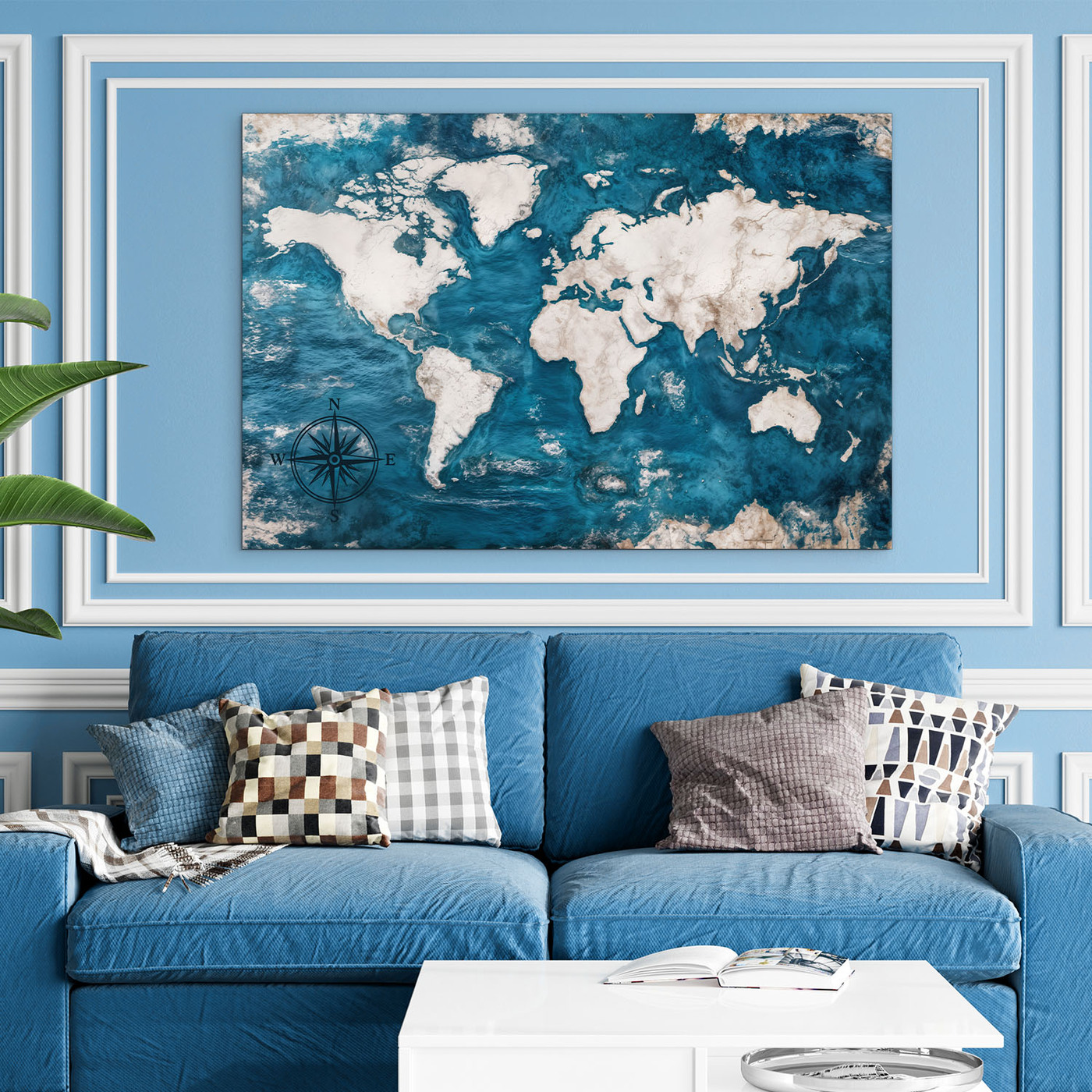 Mapa světa na stěnu