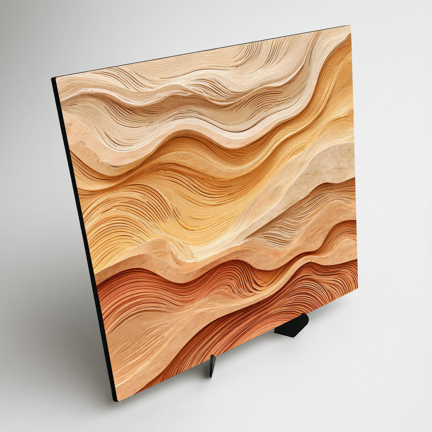 Drevený obraz - Abstraktné oranžové duny