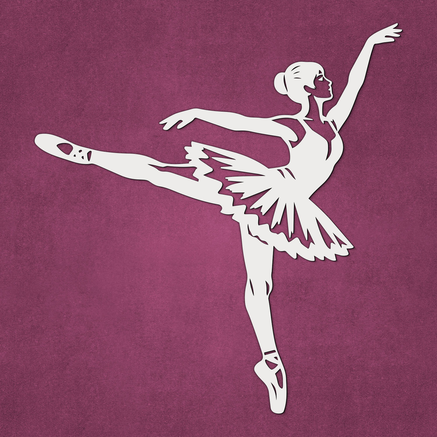 Drevená dekorácia na stenu - Baletka | Biela