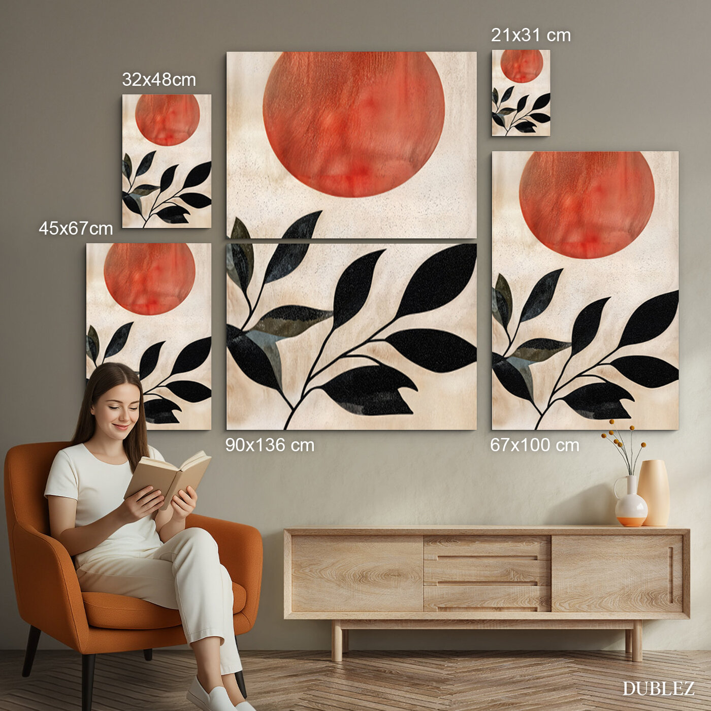 Štýlový abstraktný obraz - Pod slnkom | 90x136 cm