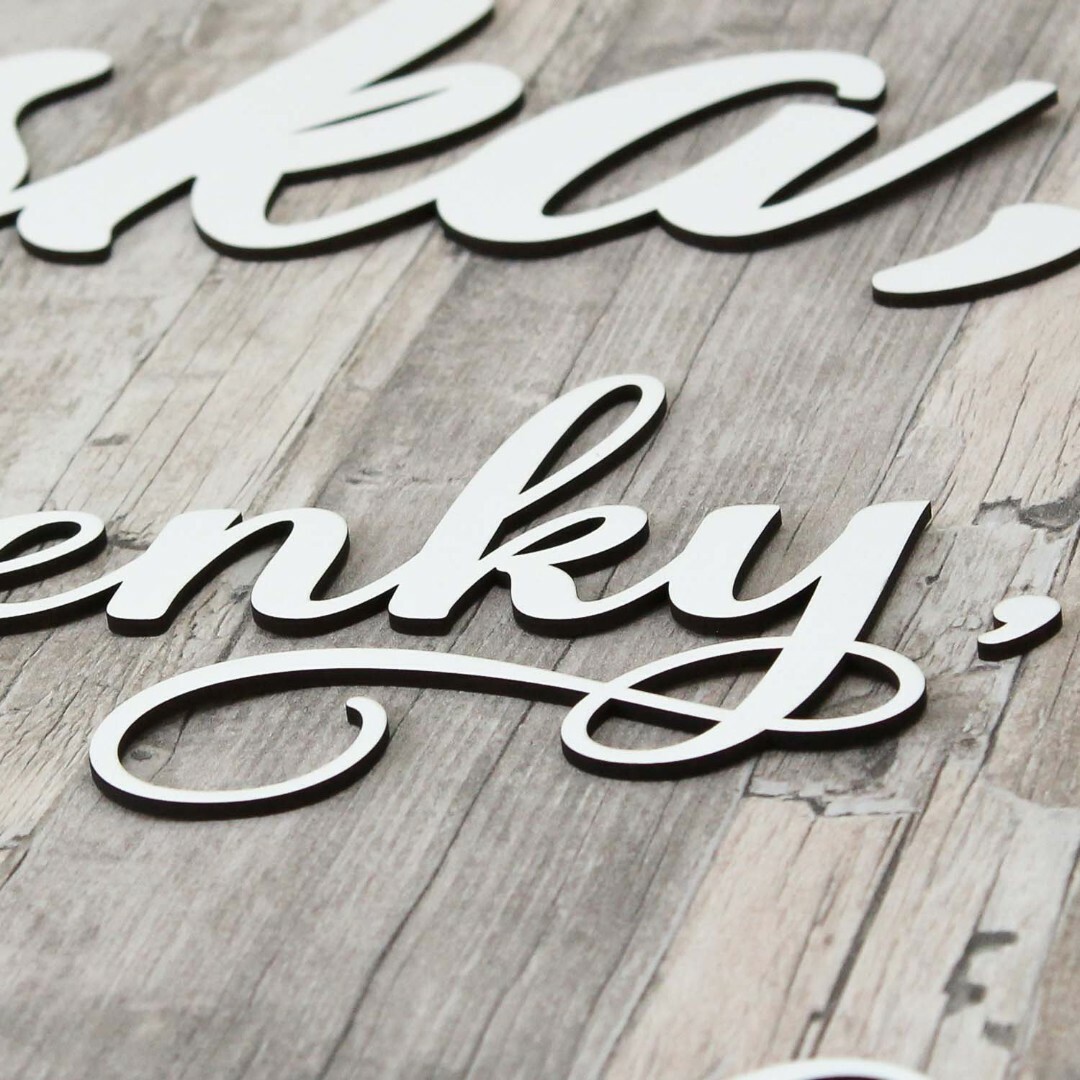 Nalepovací citát o rodine, láske a priateľstve  | Biela