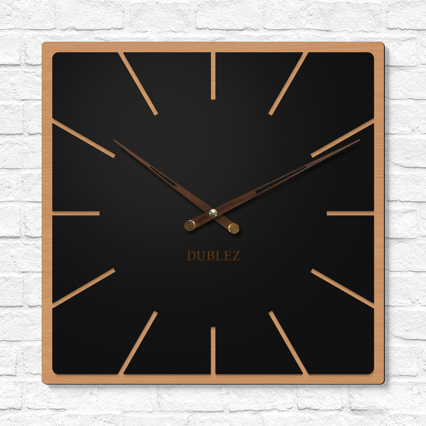 Dizajnové hodiny z dreva - Noir | Buk