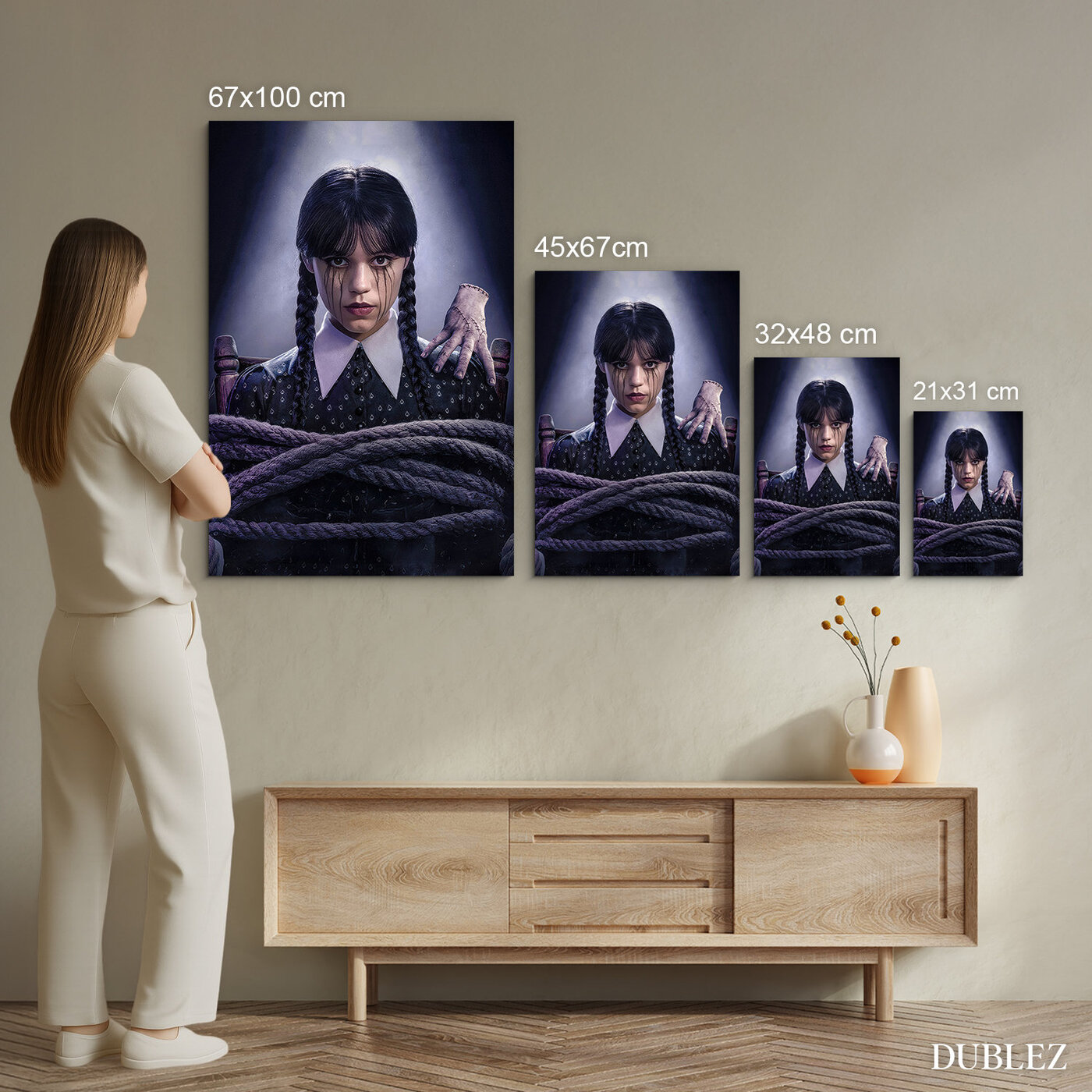 Dřevěný obraz - Wednesday Addams