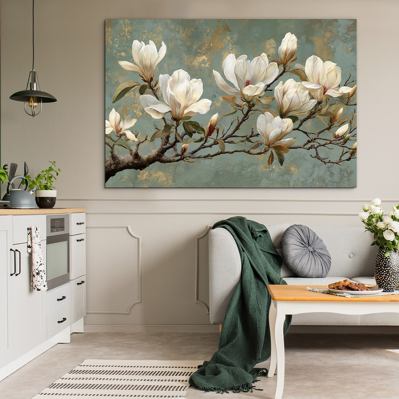 Veľký obraz na stenu - Kvety magnólie
