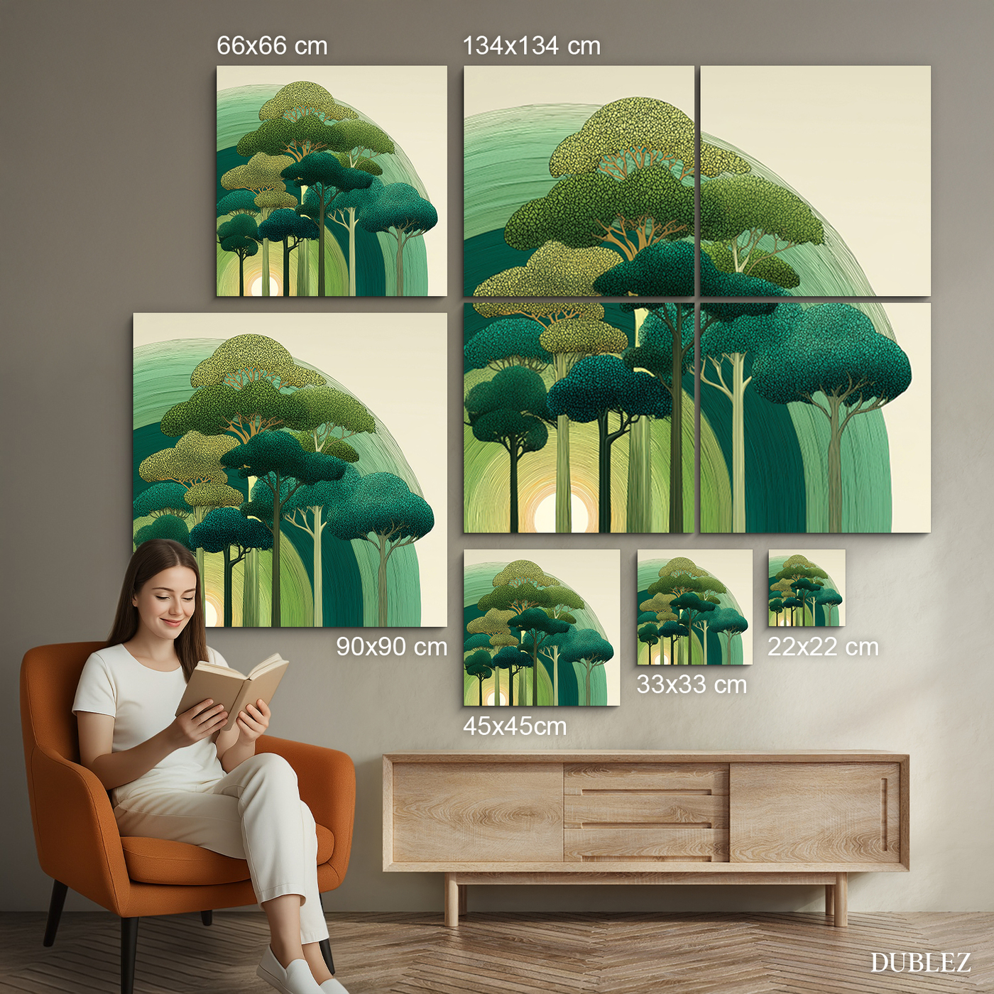 Moderný umelecký obraz - Dotyk lesa