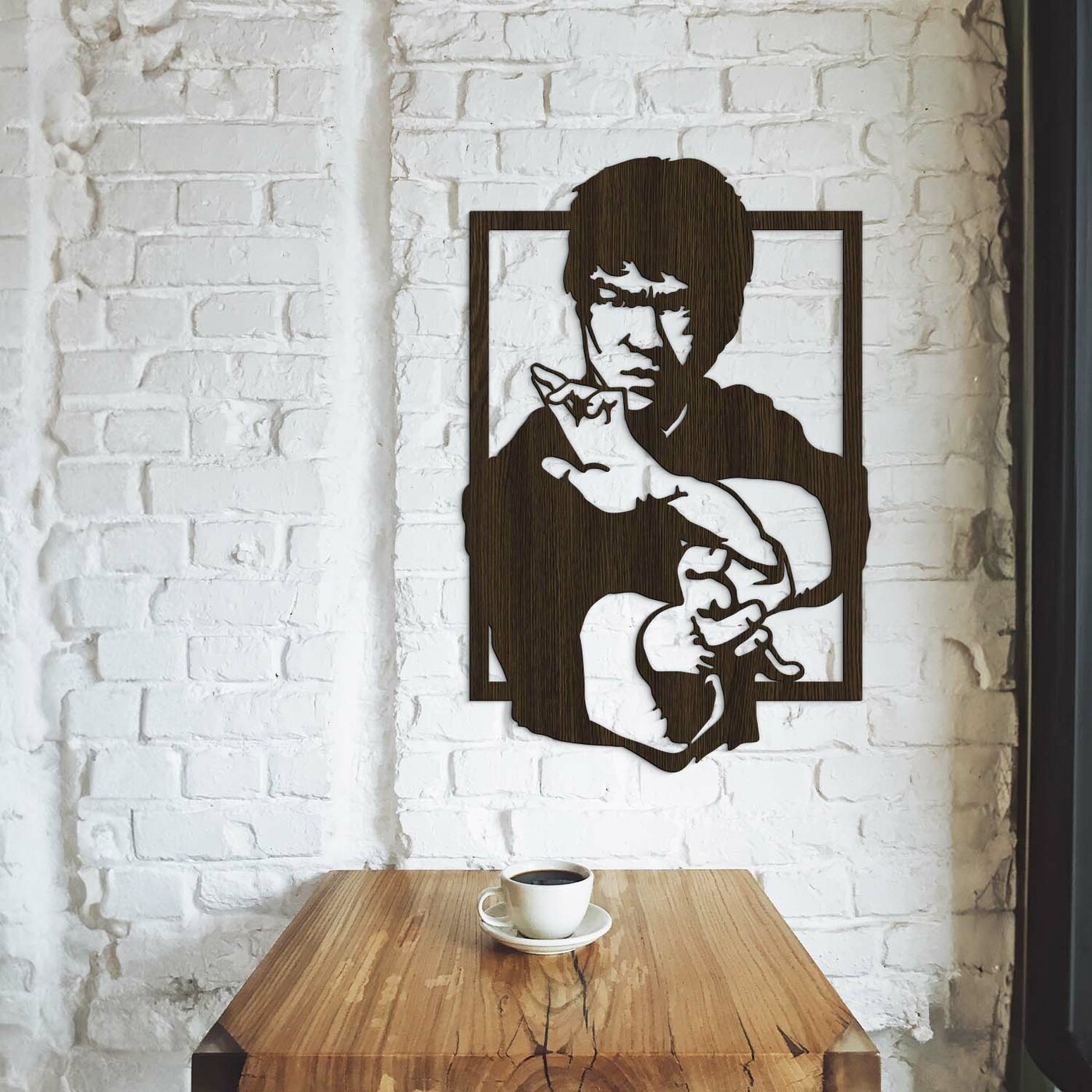 Drevený obraz - Bruce Lee | Wenge