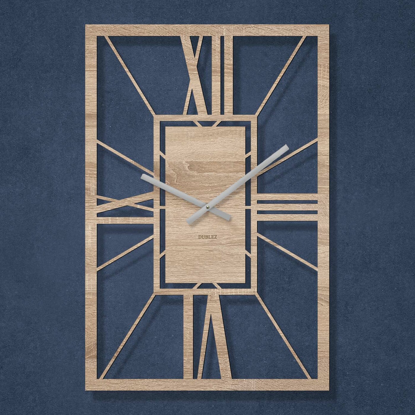Wooden Roman Numeral Clock - Arch Deco | Oak Sonoma