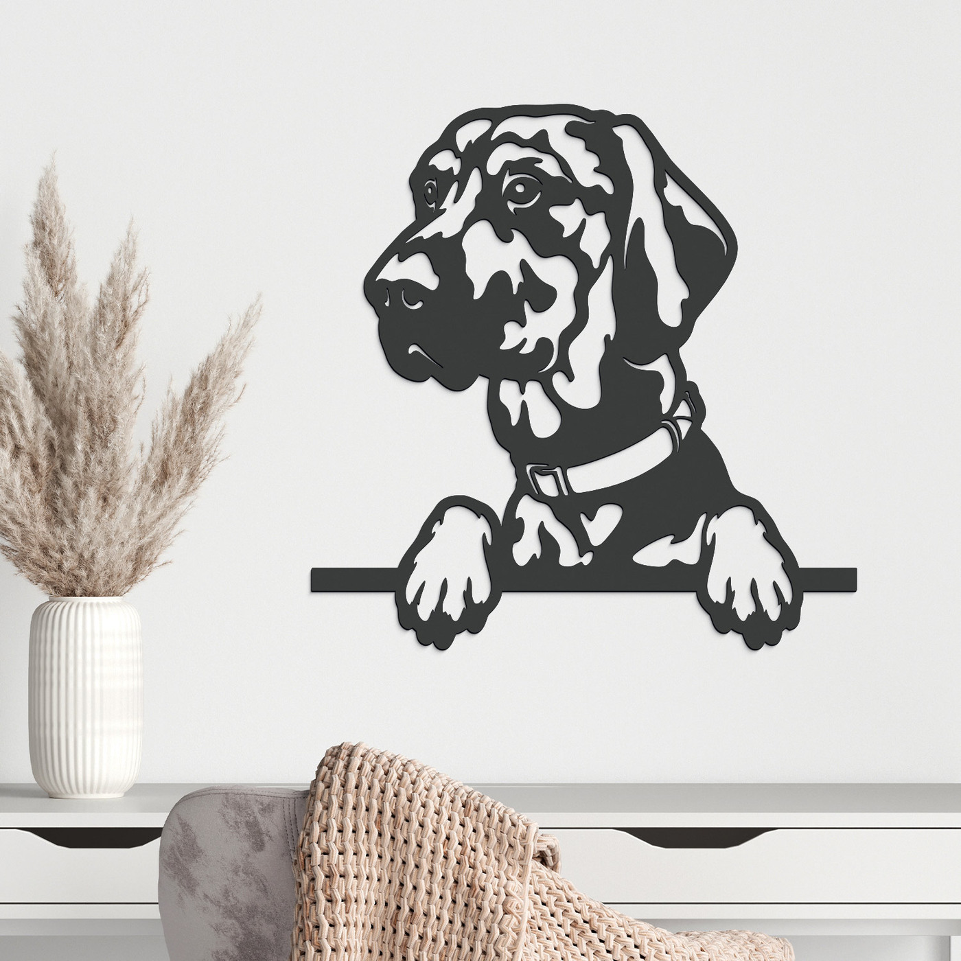 Drevený 3D obraz - Rodézsky ridgeback | Antracitovo-šedá