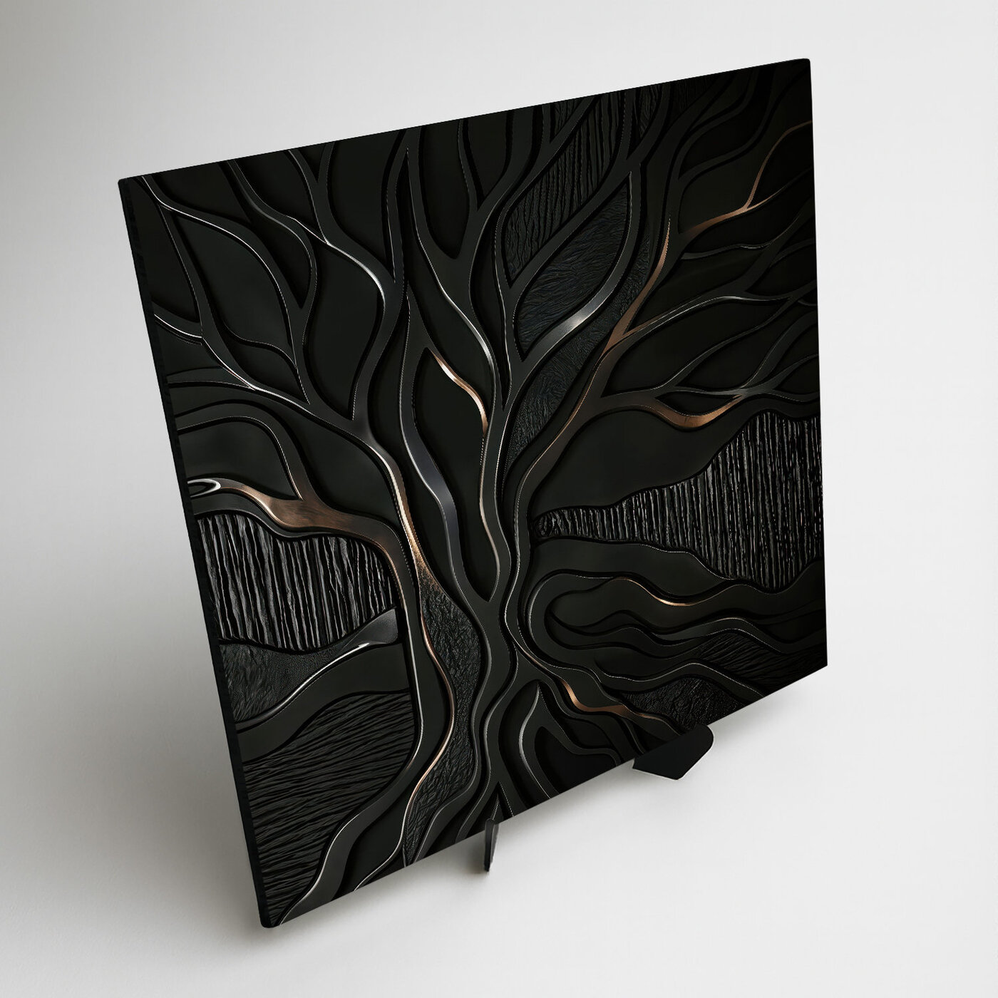 Čierny industriálny obraz - Strom Arora