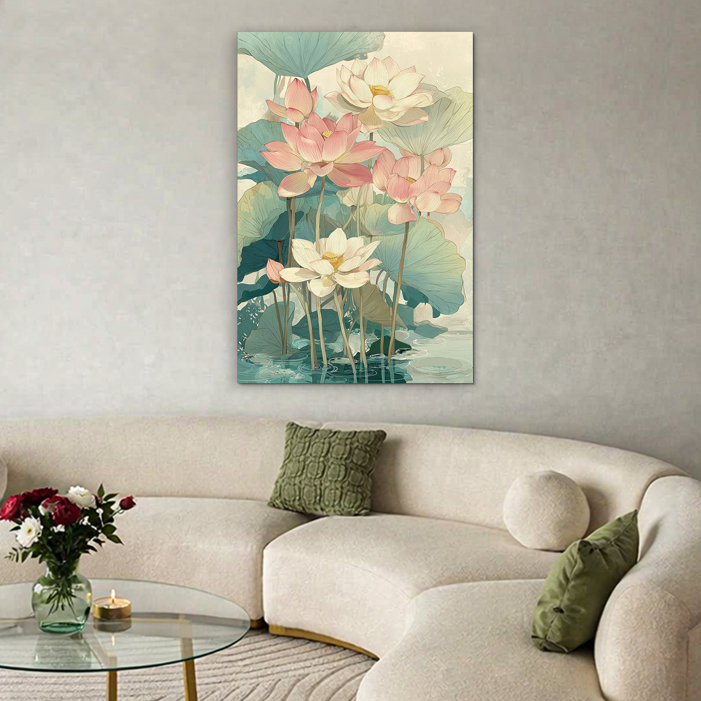 Štýlový obraz - Kvitnúce lotosy