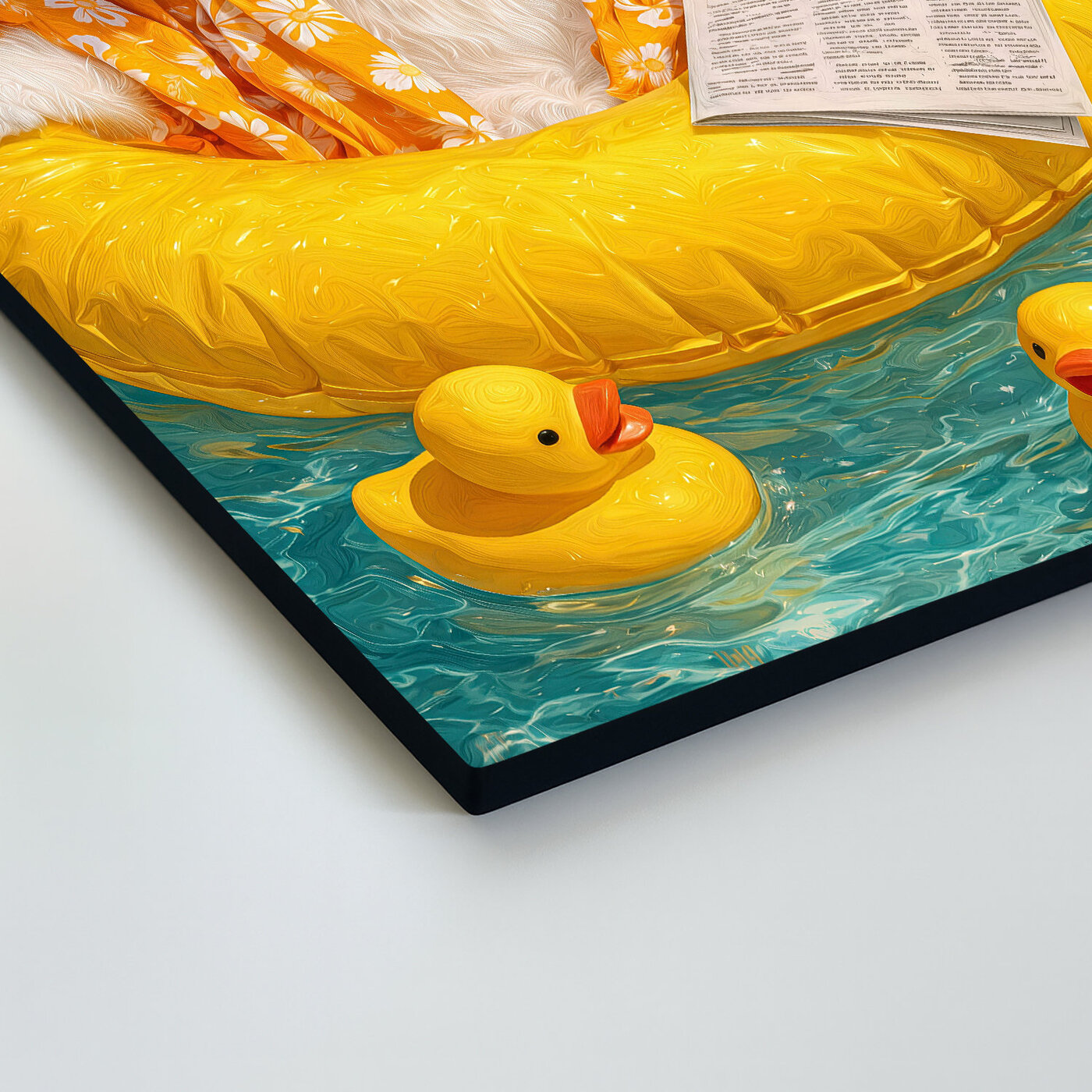 Pop art drevený obraz - Kocúr na nafukovačke