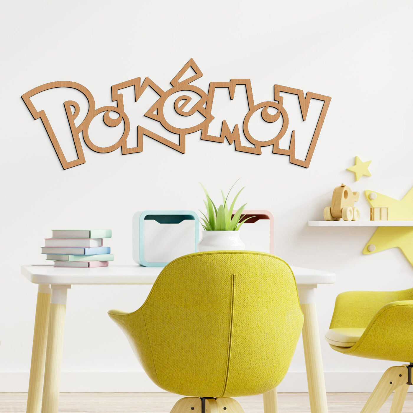 Drevený obraz - Logo Pokémon | Buk