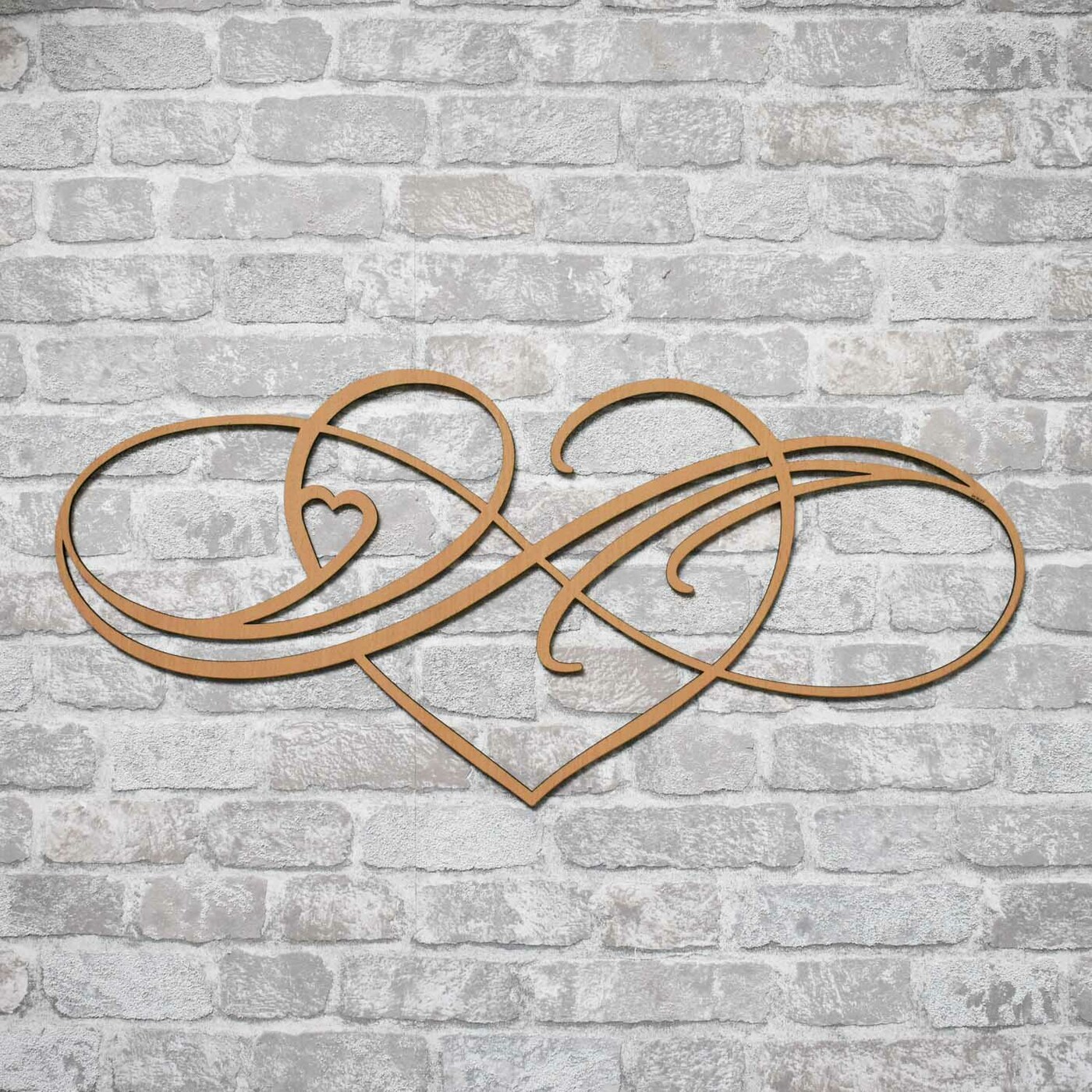 Romantic Wall Art - Infinity Love | Beech