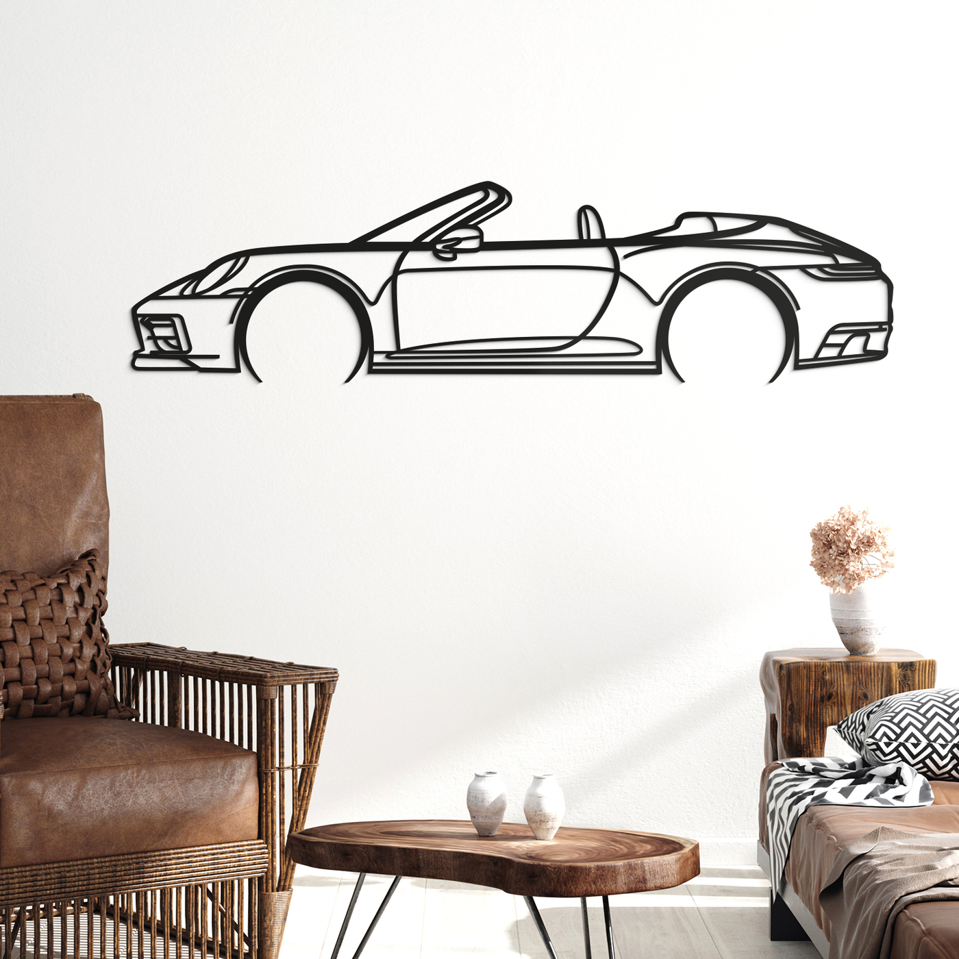 Porsche 911 - Drevený obraz | Čierna