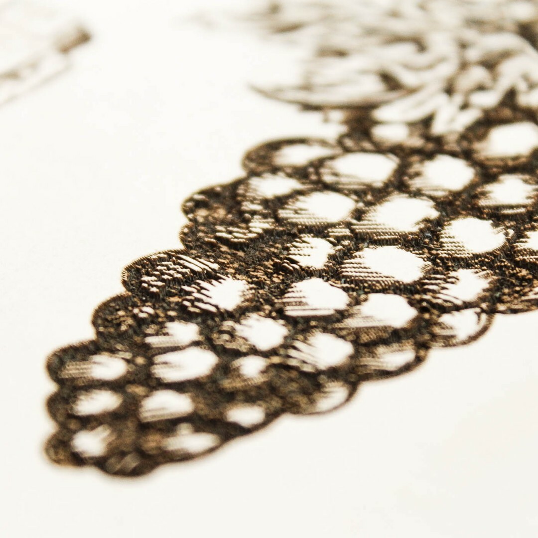 3D Engraved Picture - Vineyard | White