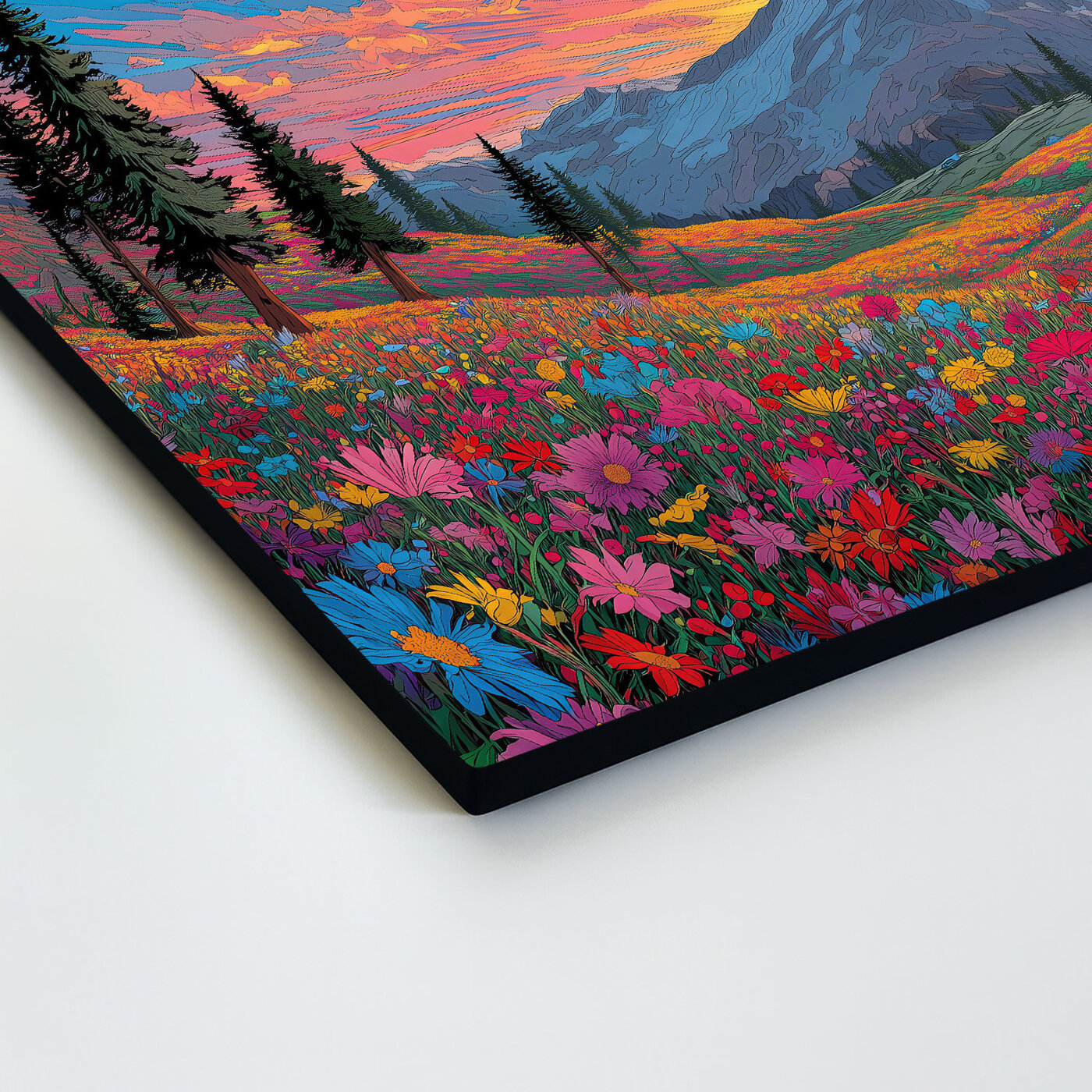 Wooden picture - Illustration of the landscape