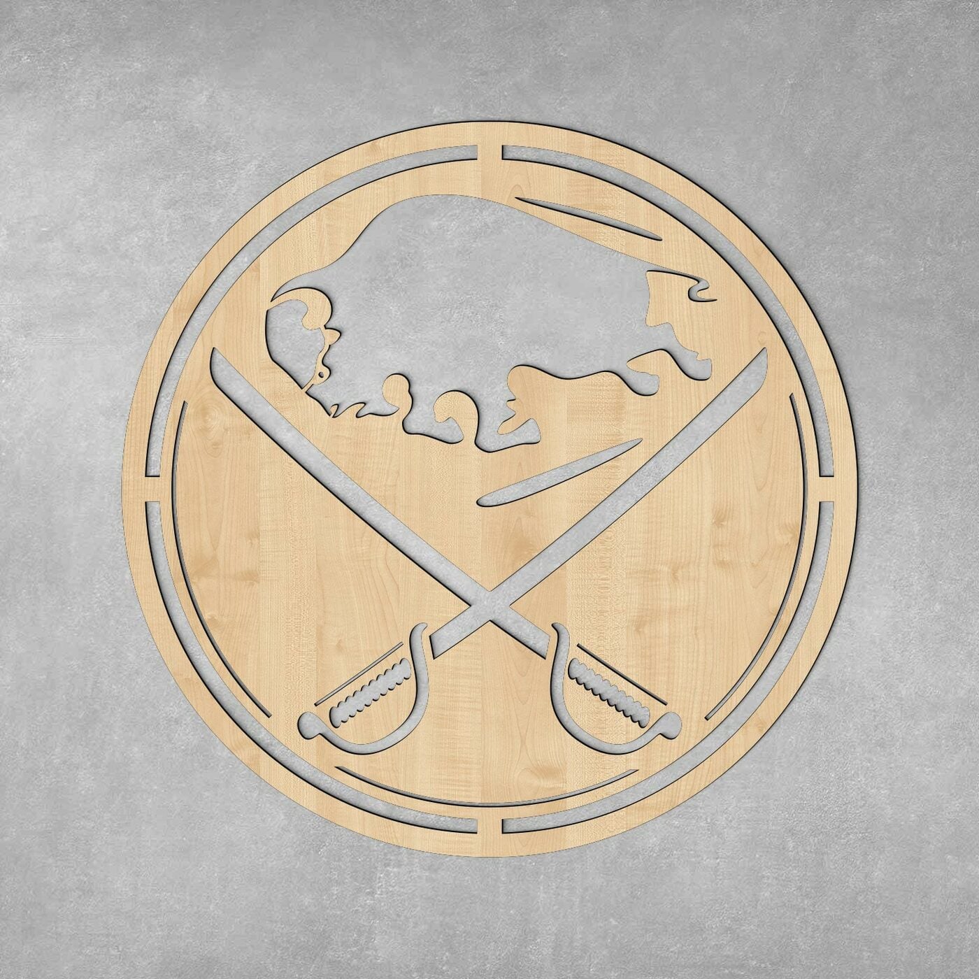 Dřevěné logo - Buffalo Sabres | Javor