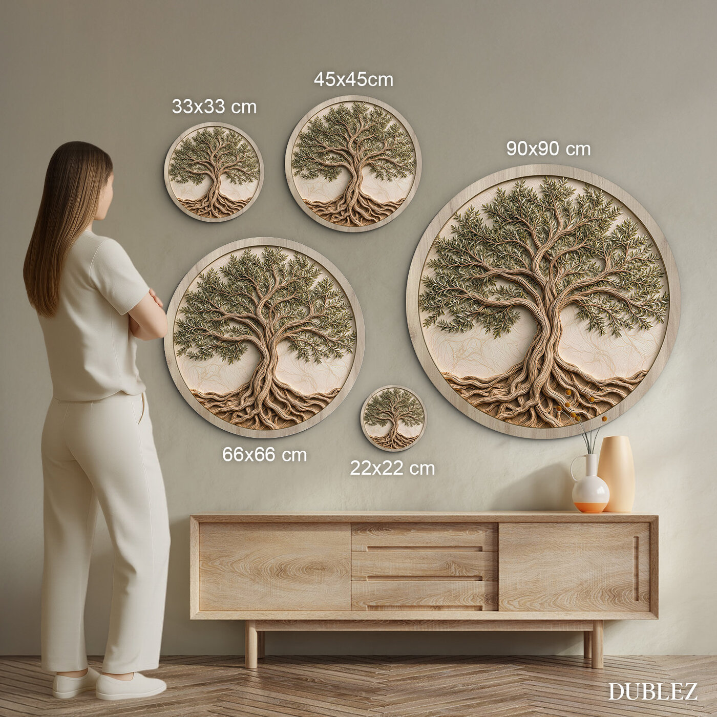 Round picture of the tree of life - The power of roots