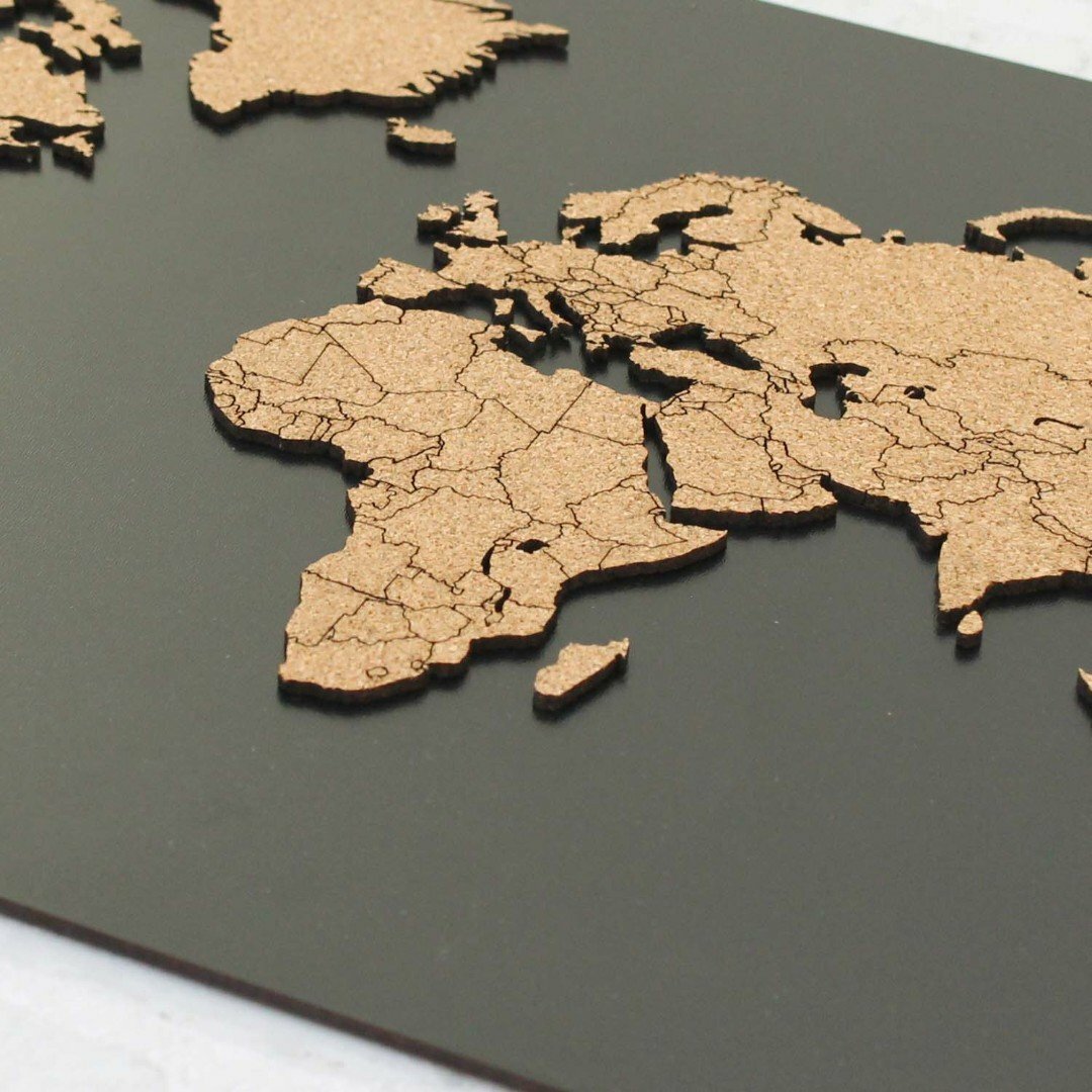 Parafa 3D térkép - Falikép | Fekete