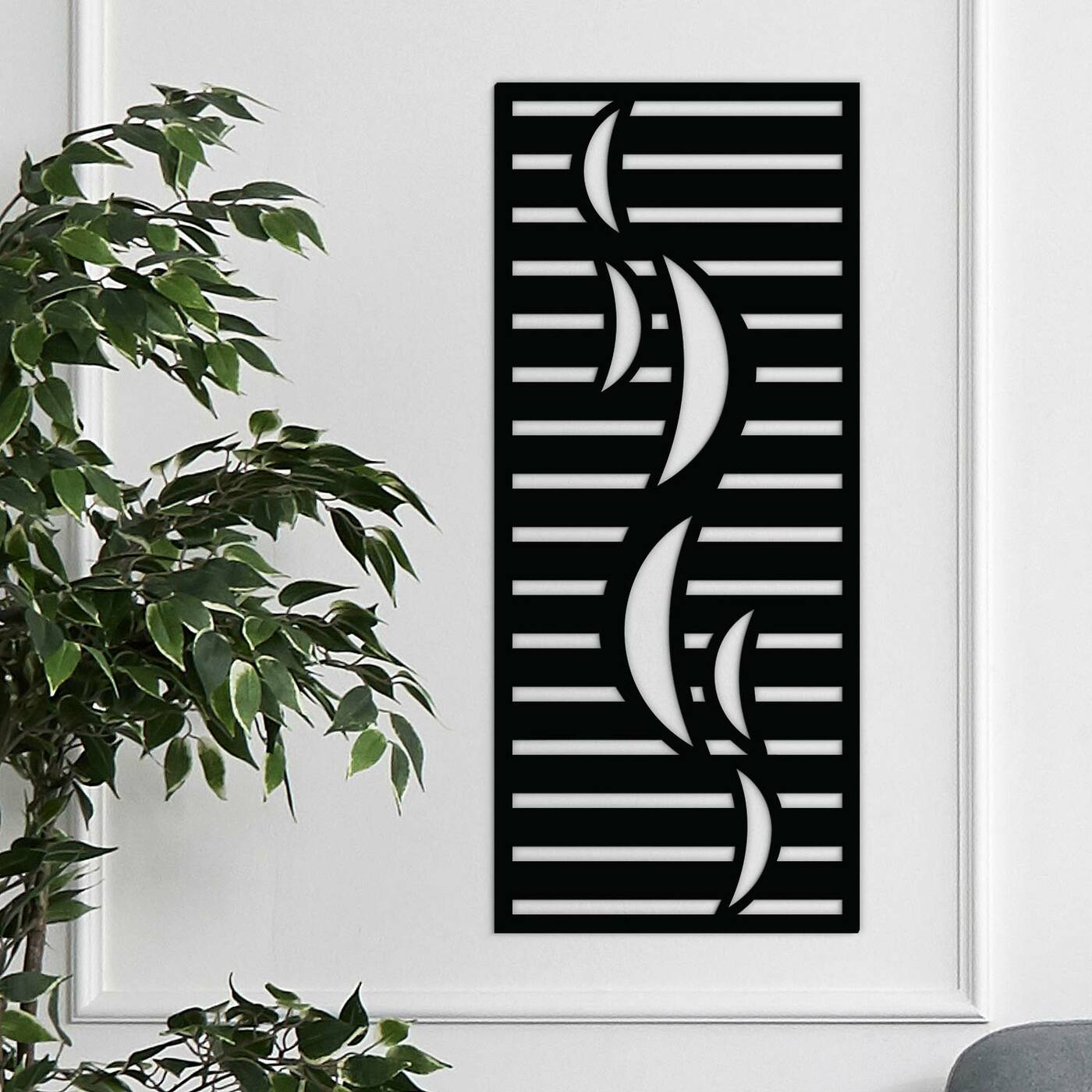 Abstract Wall Panel - Horizon | Black