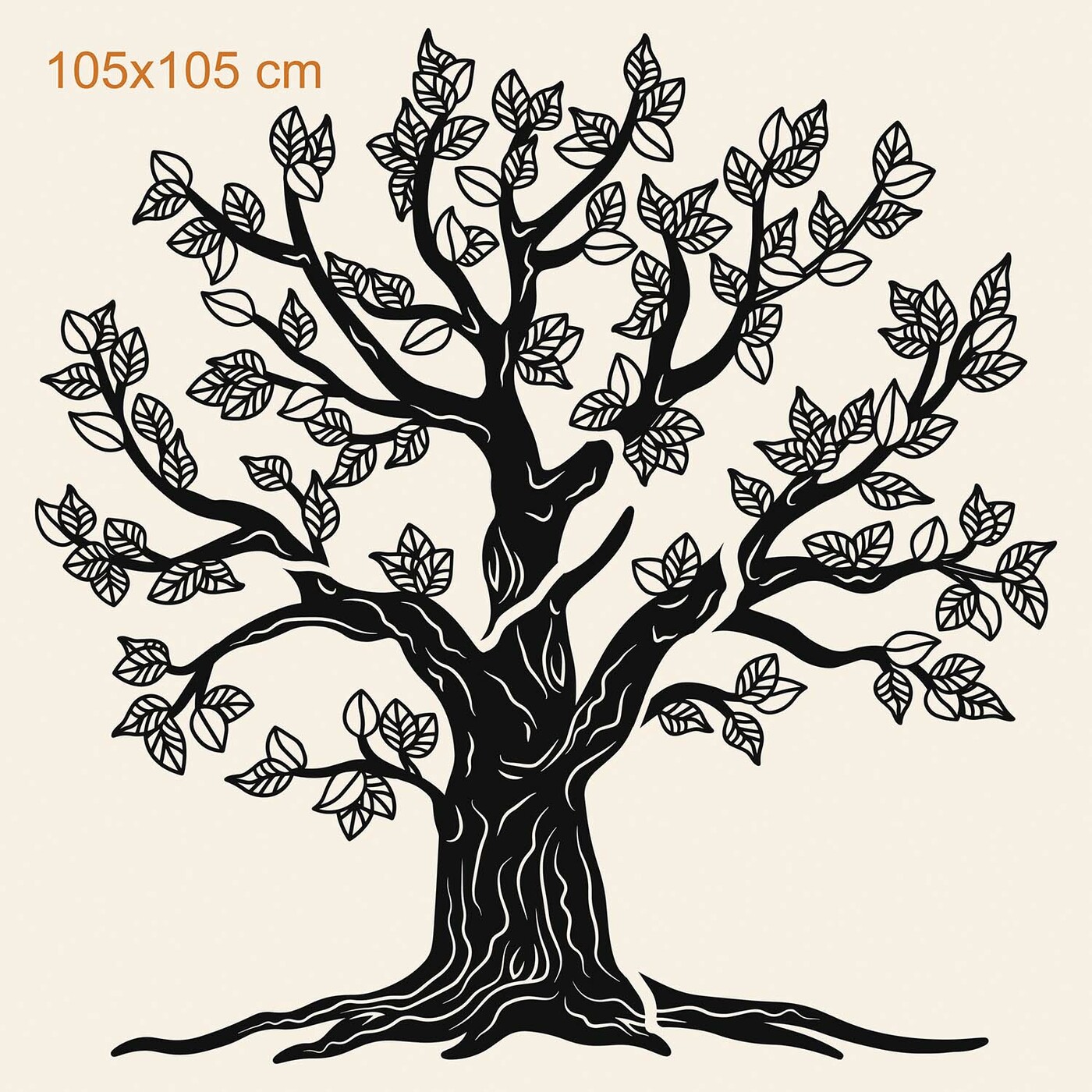 Wooden Tree of Life on the Wall - Malkuth | 105x105 cm