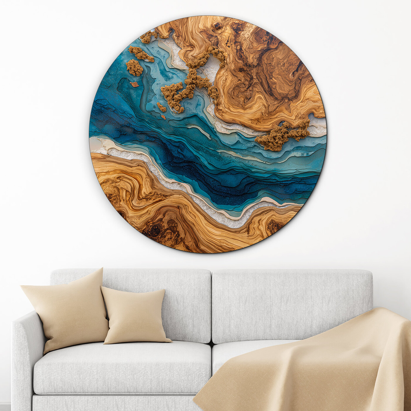 Drevený epoxidový obraz - Delta (UV tlač)