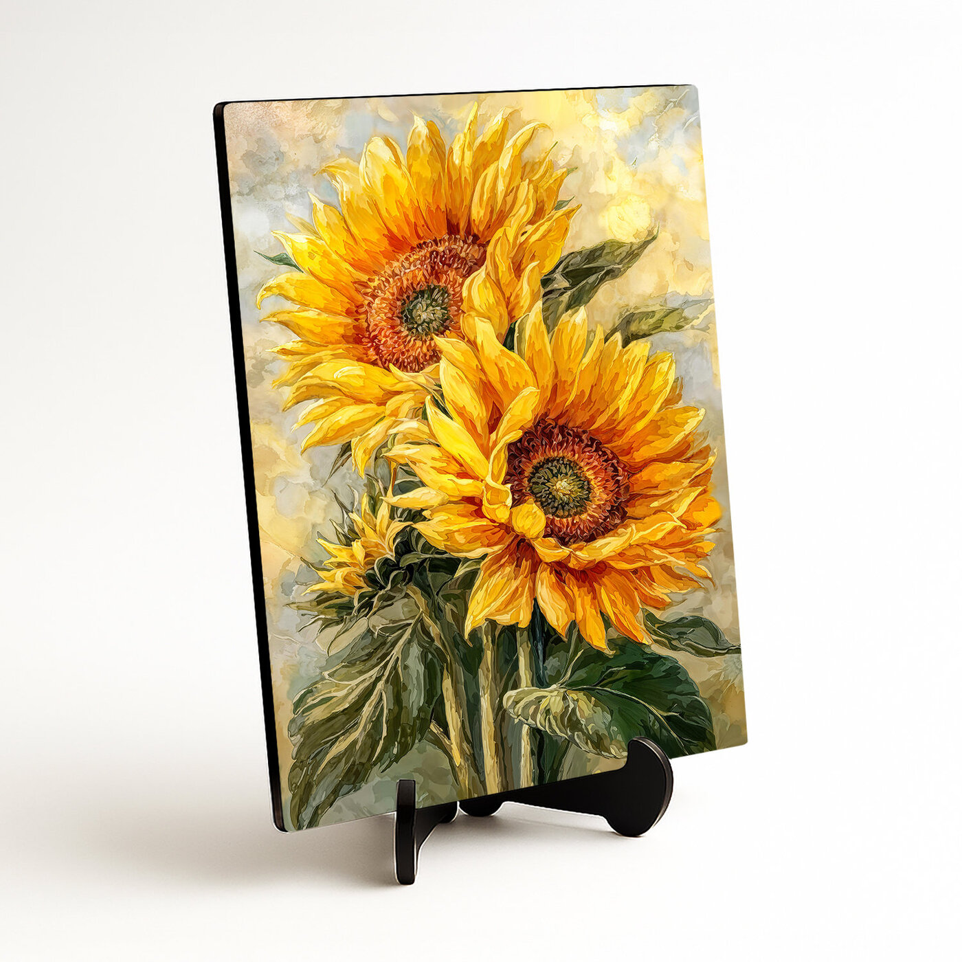 Tablou colorat - Floarea-soarelui înflorită