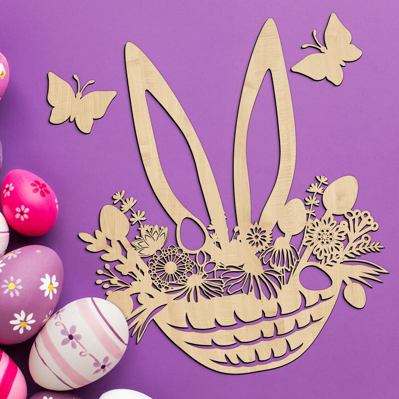 Wooden Easter Decoration - Basket | Maple