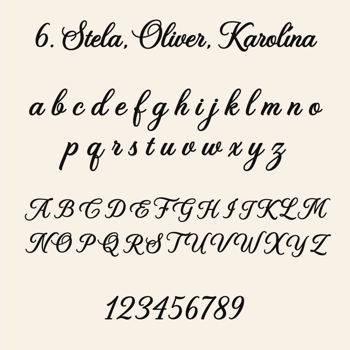 Vlastné meno na stenu z dreva | Písmo 6