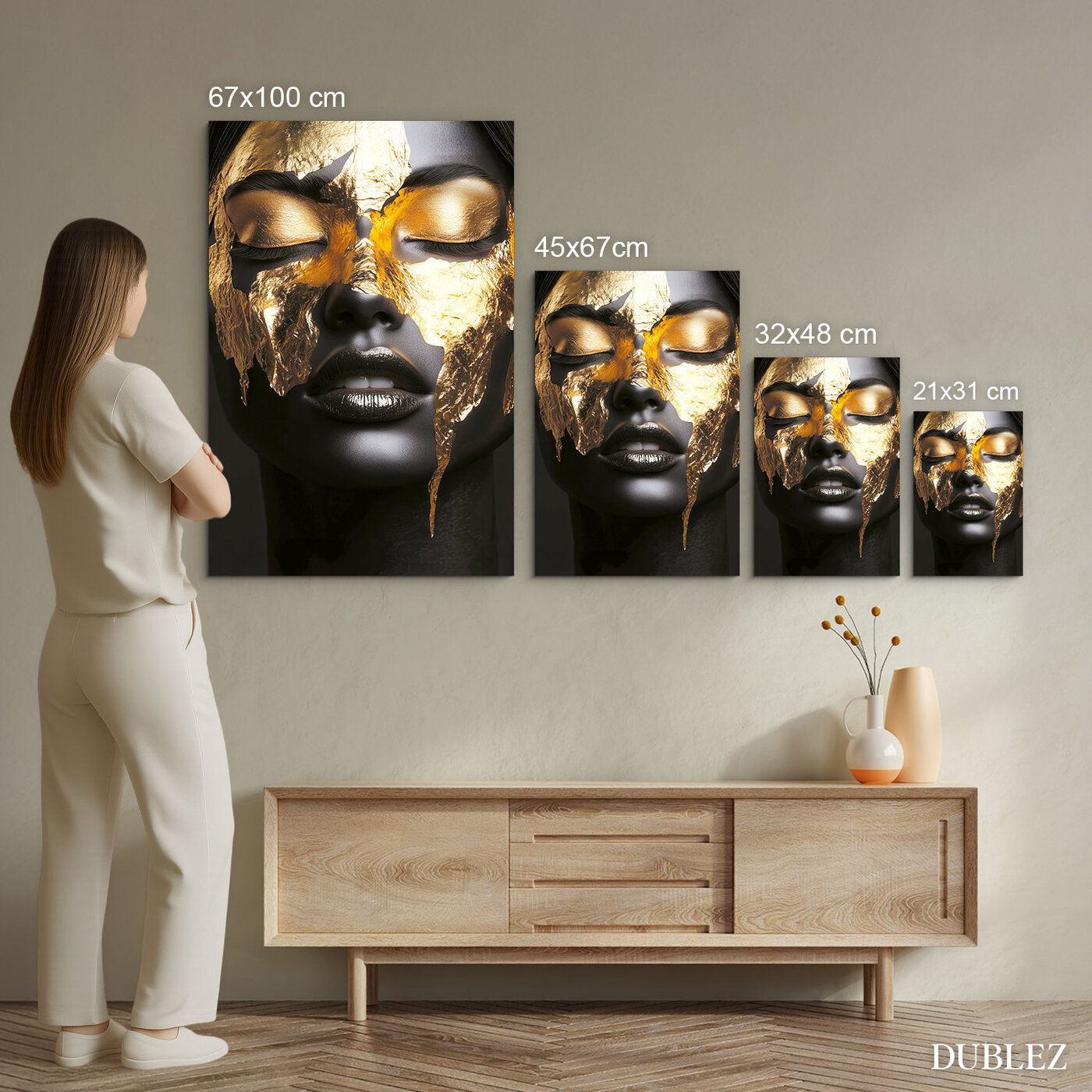 Luxusní obraz - Portrét ženy ve zlatě