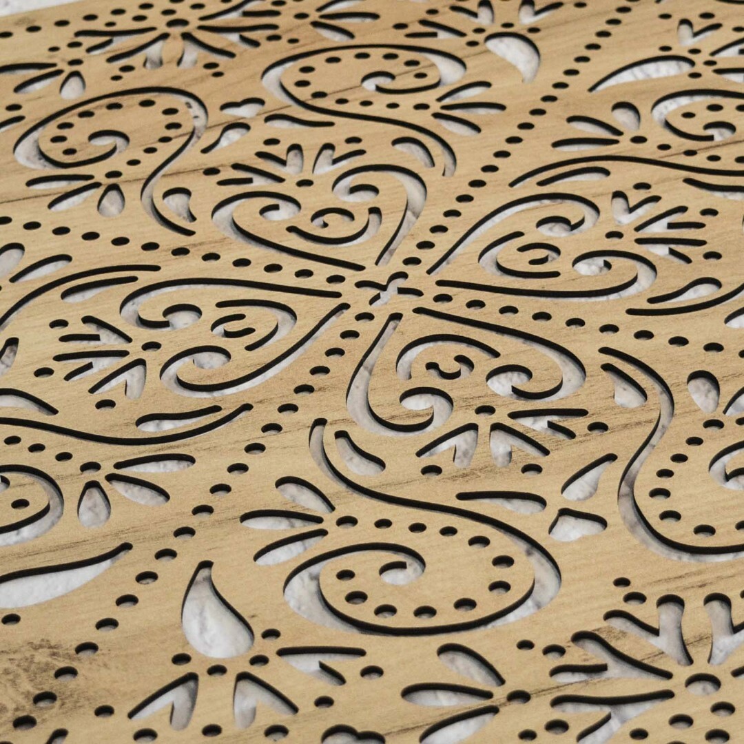 Štvorcový obraz - Srdce mandaly  | Dub zlatý