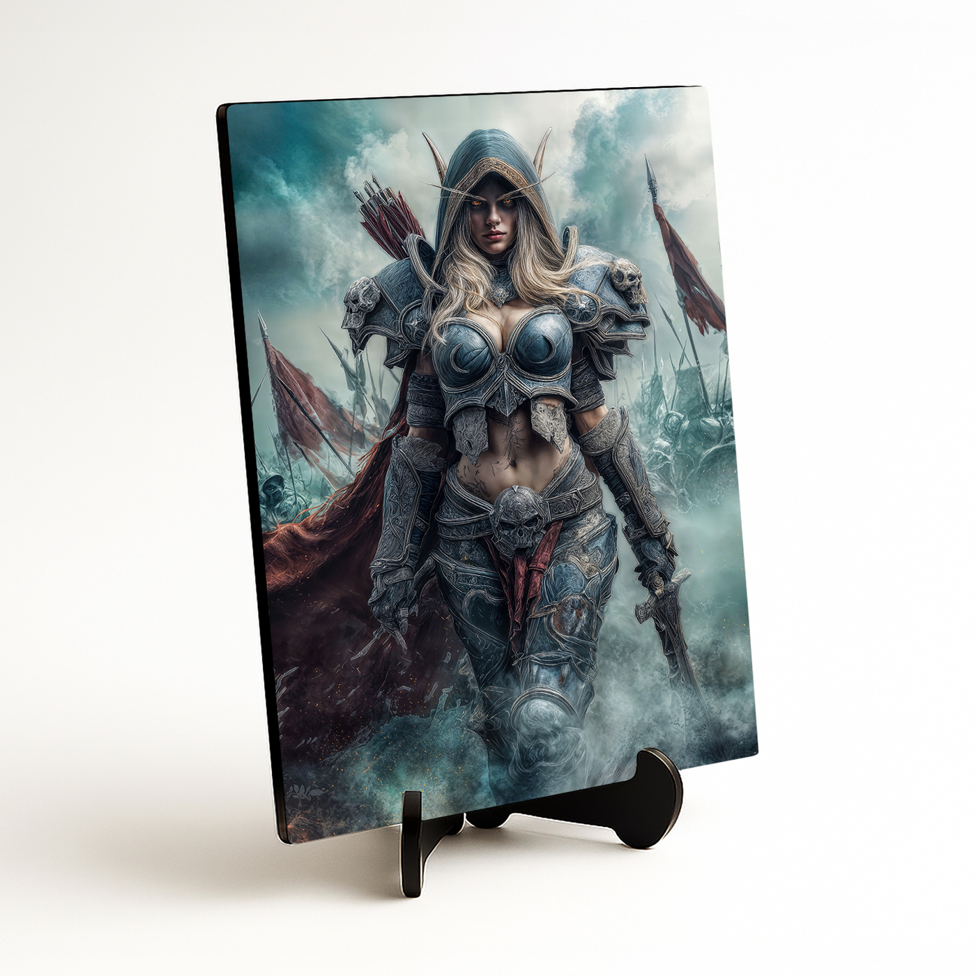 Dřevěný obraz z hry WoW - Bojovnice Sylvanas