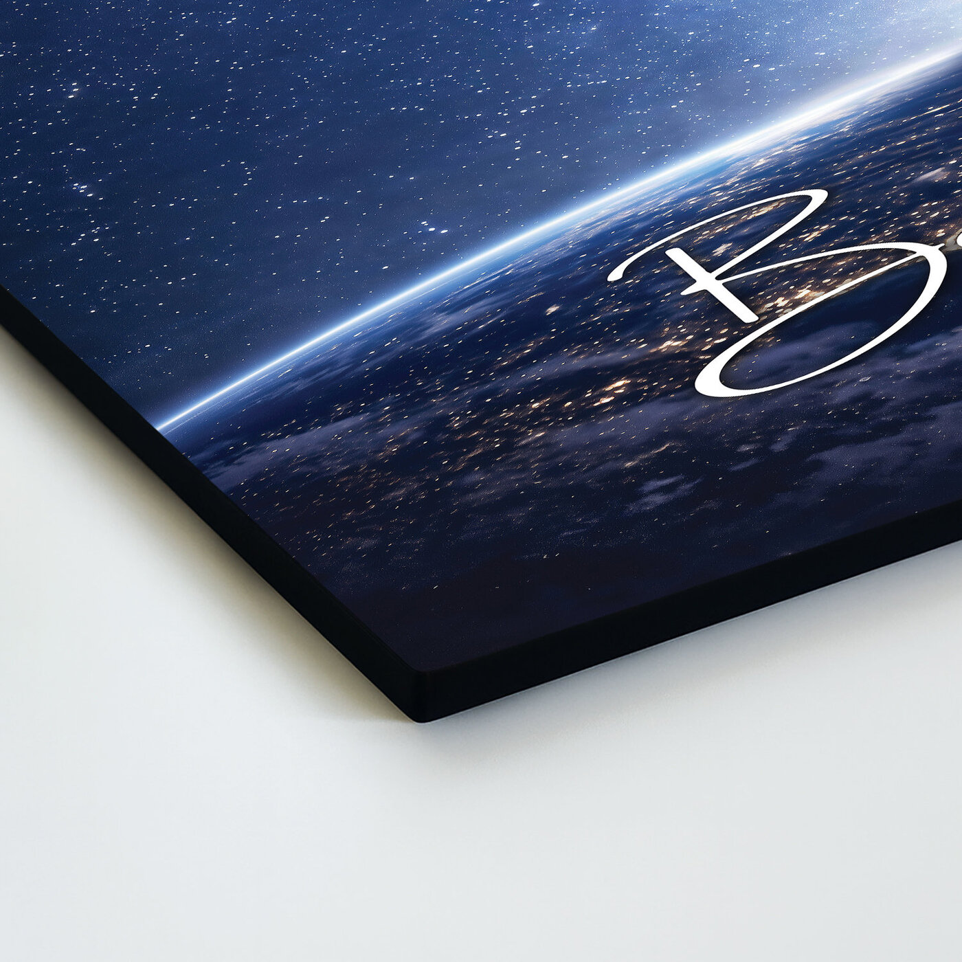 Személyre szabott fa kép - Éjszakai égbolt nevekkel és dátummal