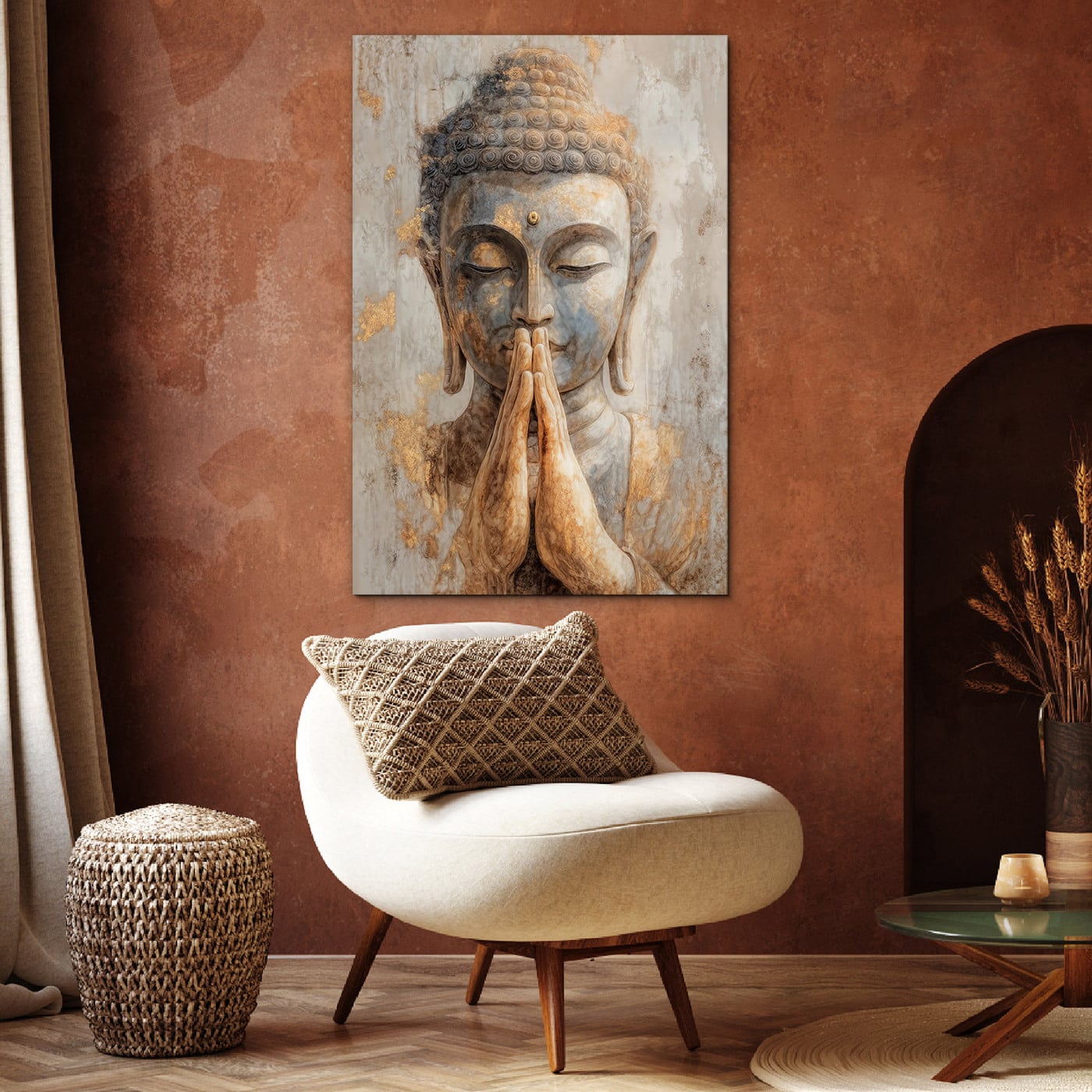 Dřevěný obraz - Buddha