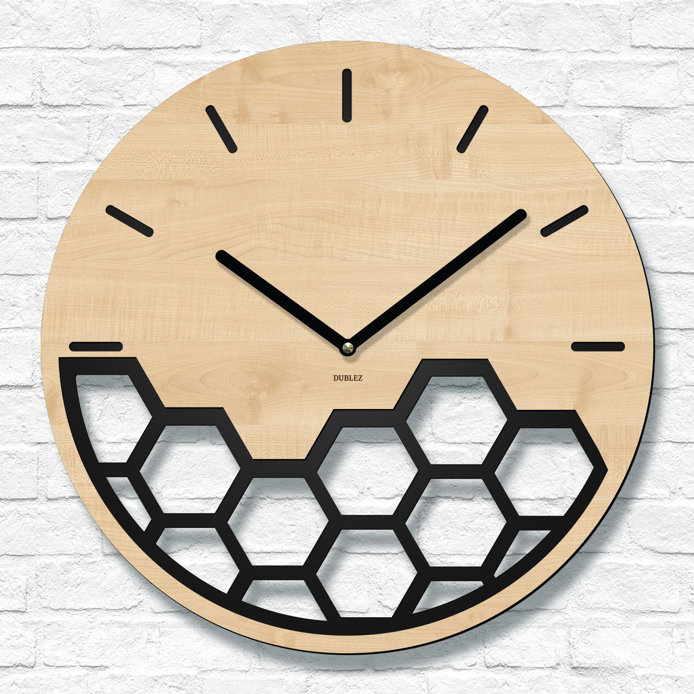  Drevené nástenné hodiny - Geometria plástov | Javor