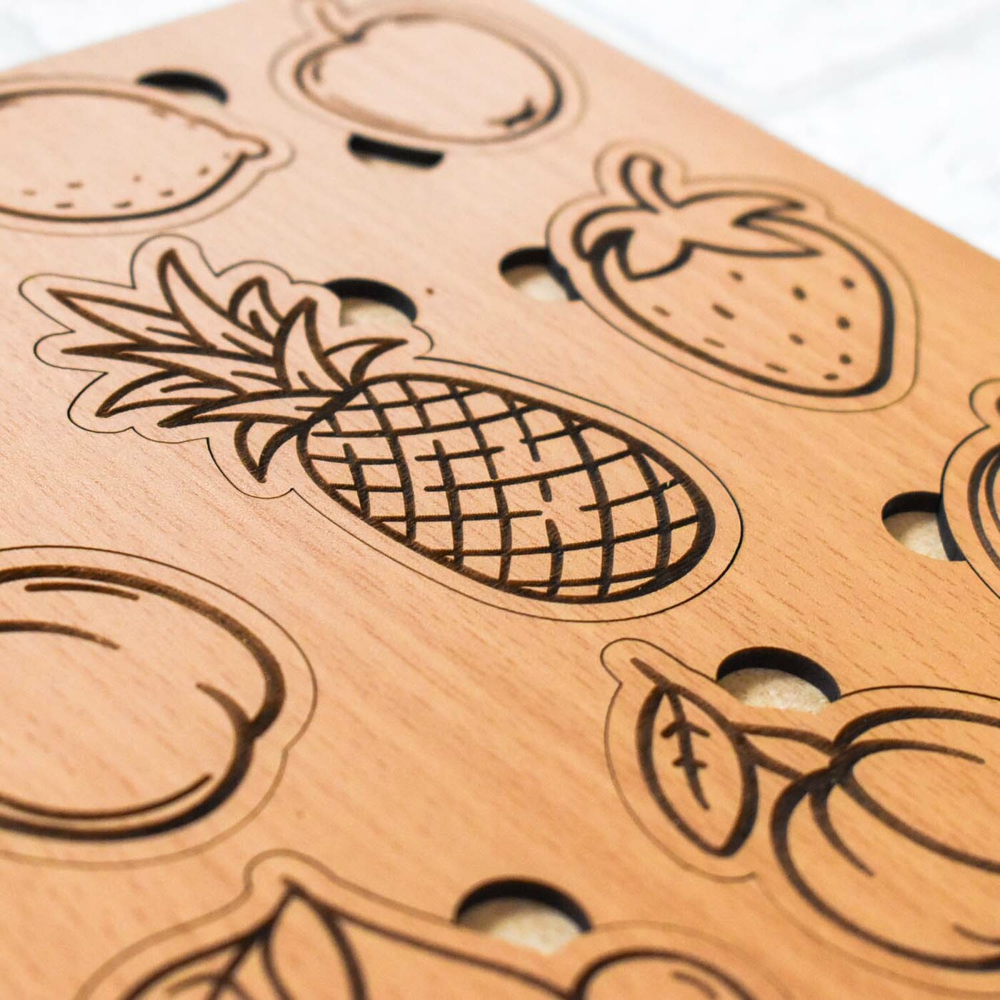 Drevená edukačná hračka - Ovocie | Buk