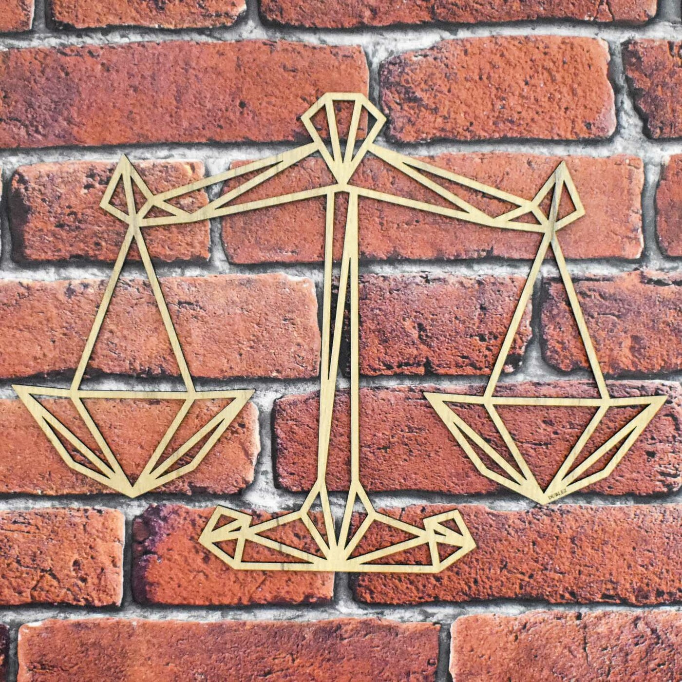 Geometrický obraz na stenu - Znamenie Váhy | Dub zlatý