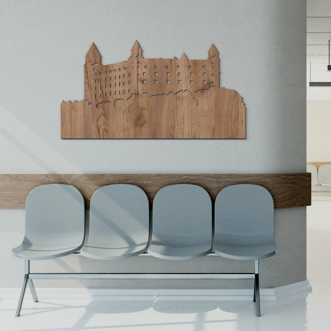 Nástenný obraz - Bratislavský hrad | Dub tabakový